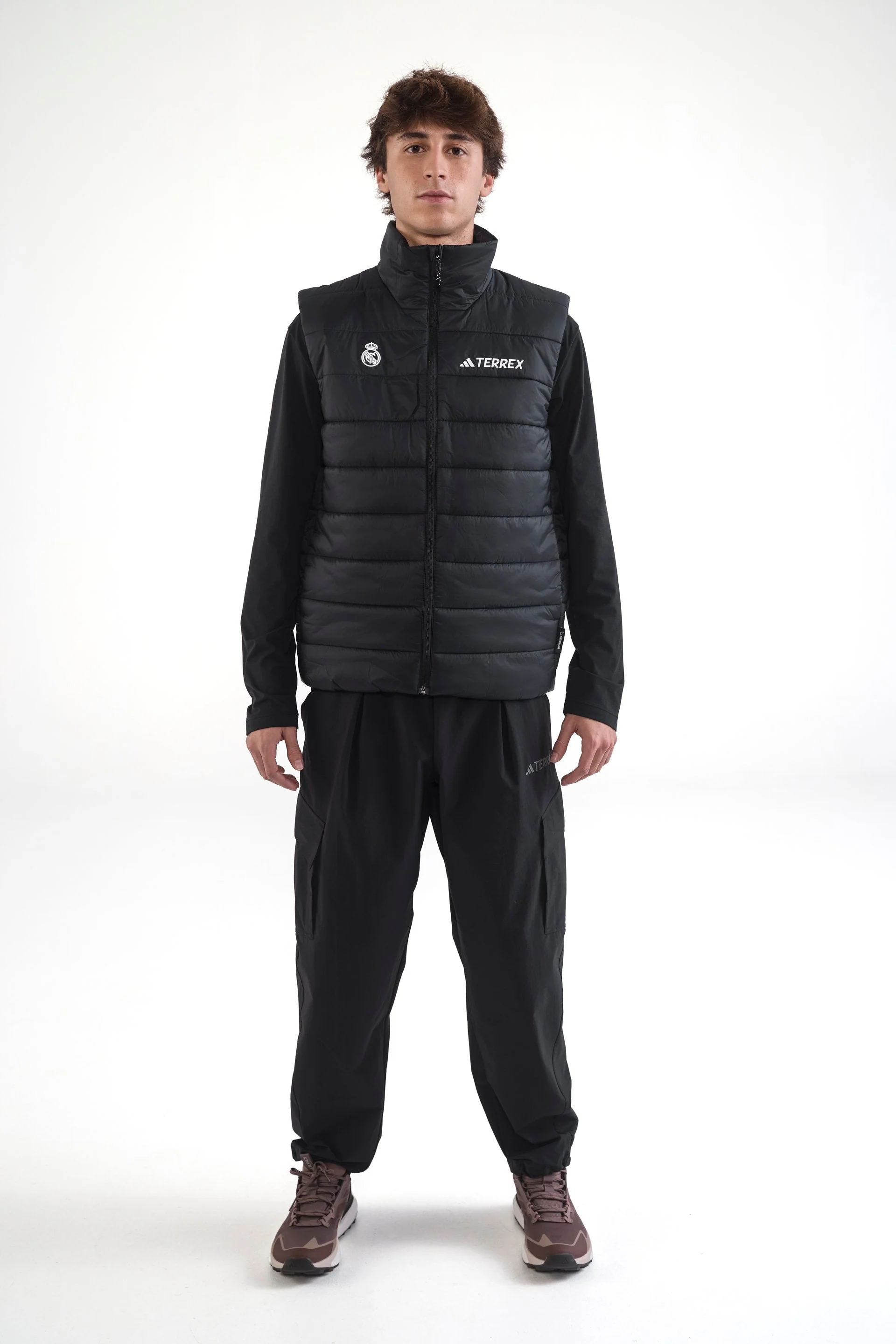 Mens adidas Terrex CLIMAWARM Rain Padded Vest Black - Image 4