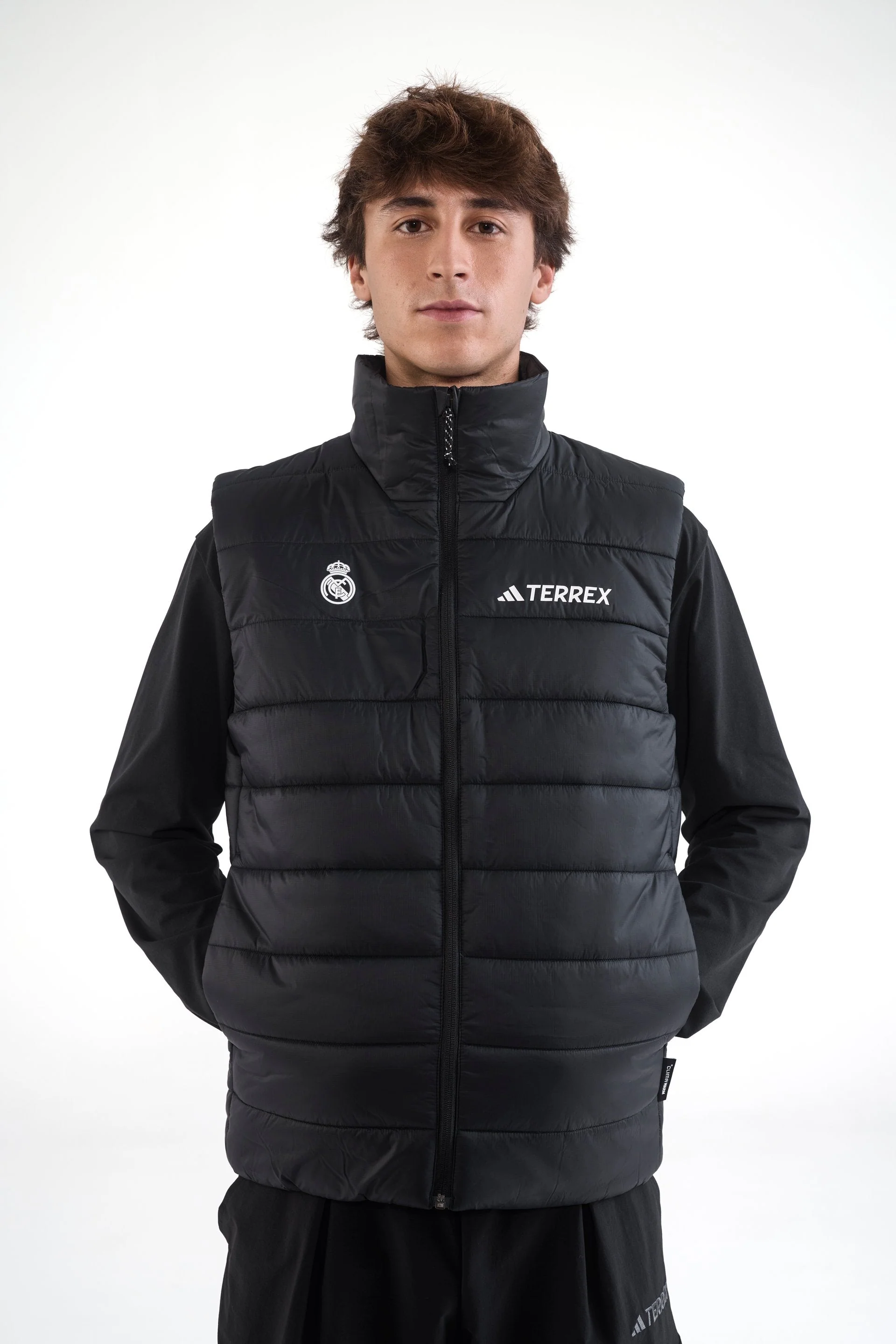 Mens adidas Terrex CLIMAWARM Rain Padded Vest Black - Image 5
