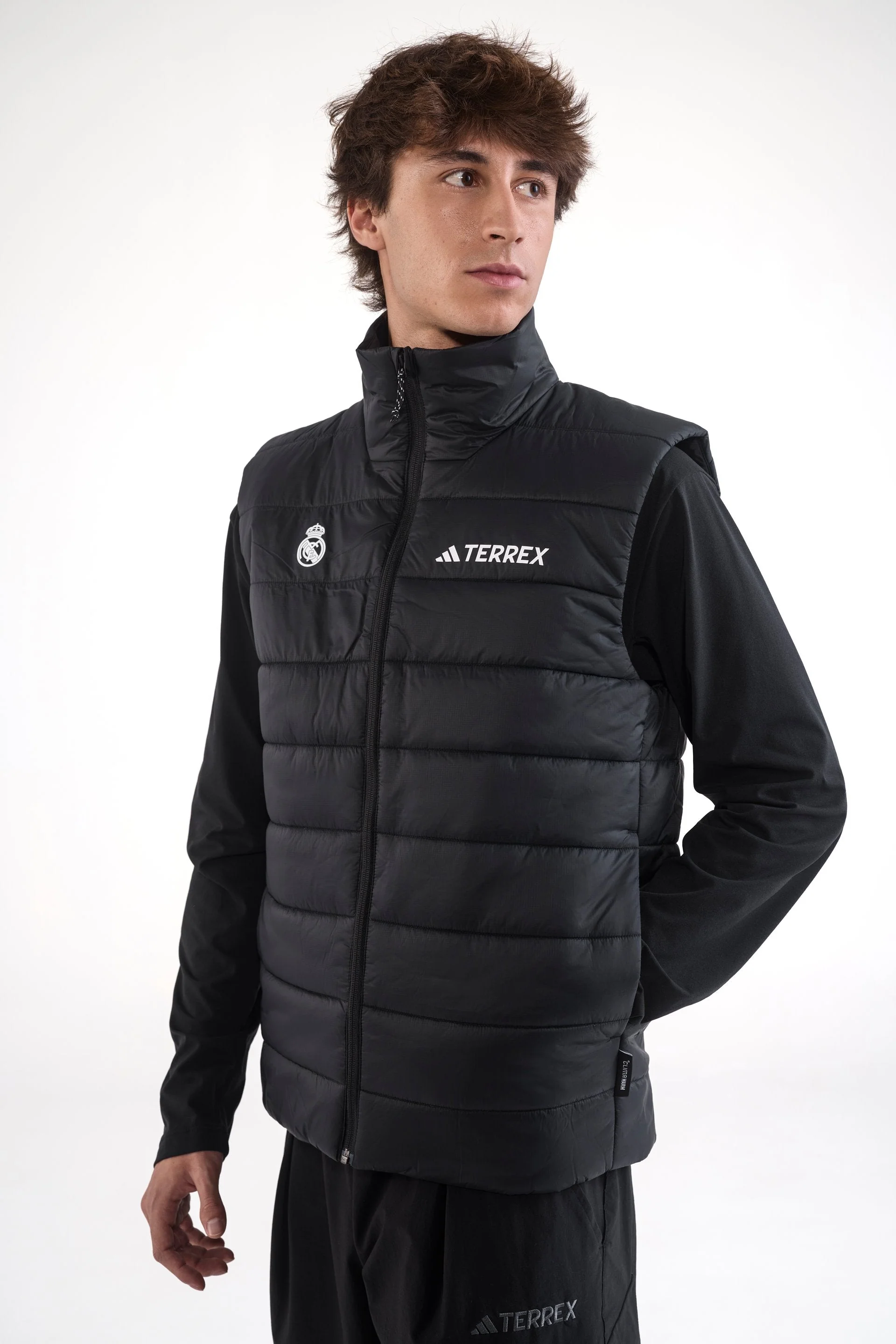 Mens adidas Terrex CLIMAWARM Rain Padded Vest Black - Image 6