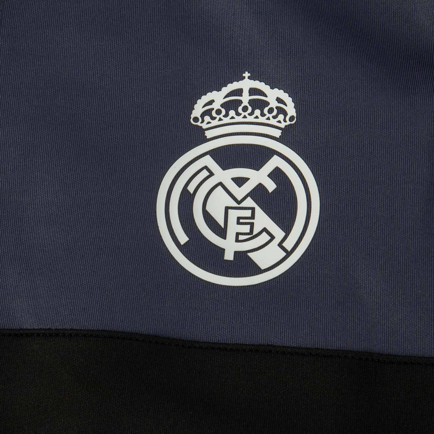 Real Madrid Tracksuit Black/Grey/White RMCF sleeve tape - Image 3