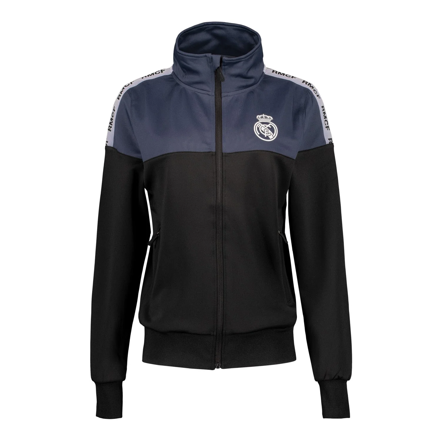 Real Madrid Tracksuit Black/Grey/White RMCF sleeve tape - Image 4