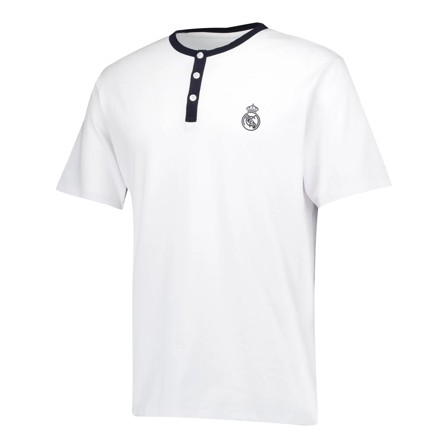 Mens Real Madrid White Dreams Pijama Set T-Shirt & Fleece Trousers Navy - Image 3