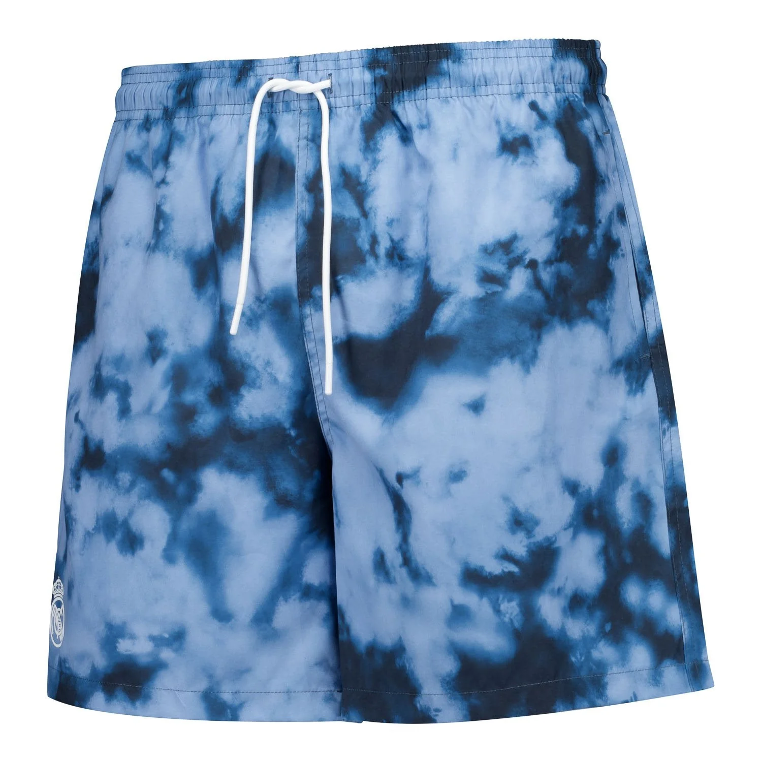 Mens Real Madrid Tye Dye Black Swimshorts - Image 2