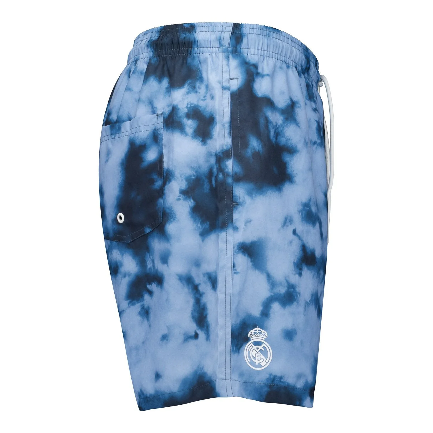 Mens Real Madrid Tye Dye Black Swimshorts - Image 3