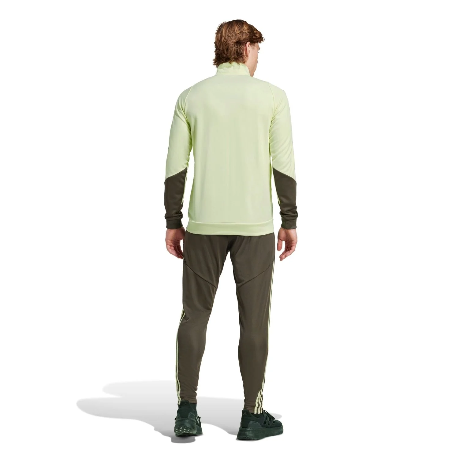 Mens adidas Training Tracksuit 25/26 Lime Green/ Dark Olive - Image 5