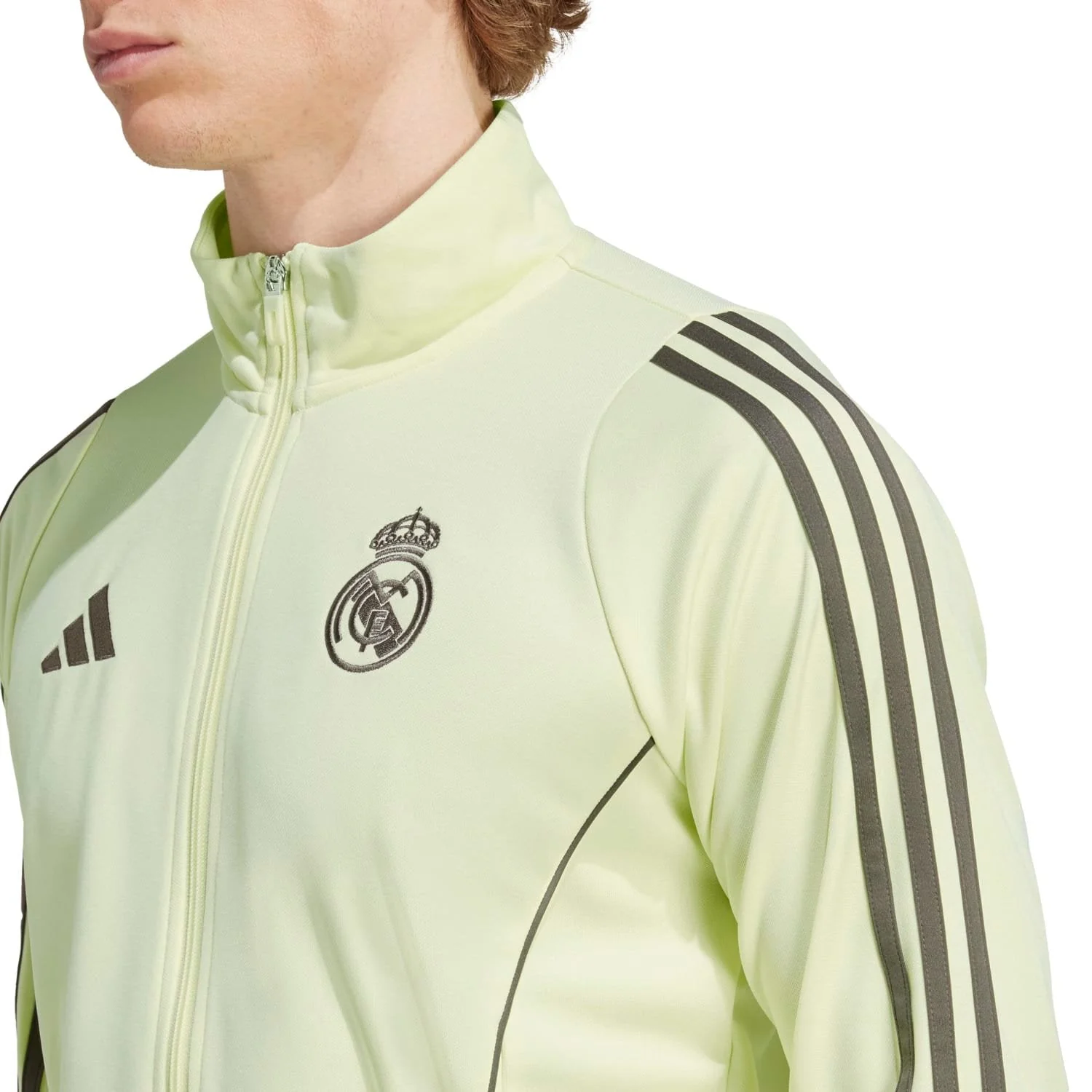 Mens adidas Training Tracksuit 25/26 Lime Green/ Dark Olive - Image 7