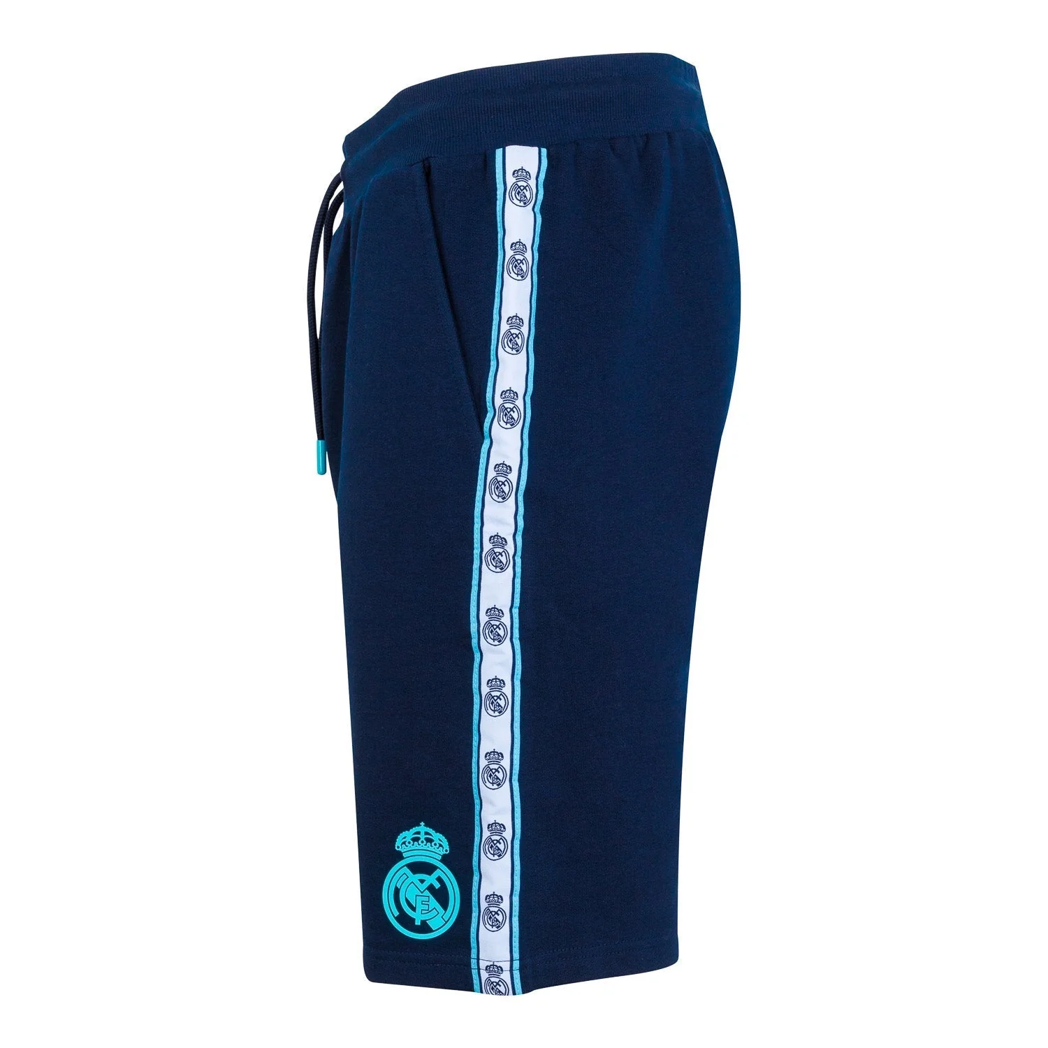 Madrid Sky Mens Tape Side Sweat Shorts Navy - Image 3