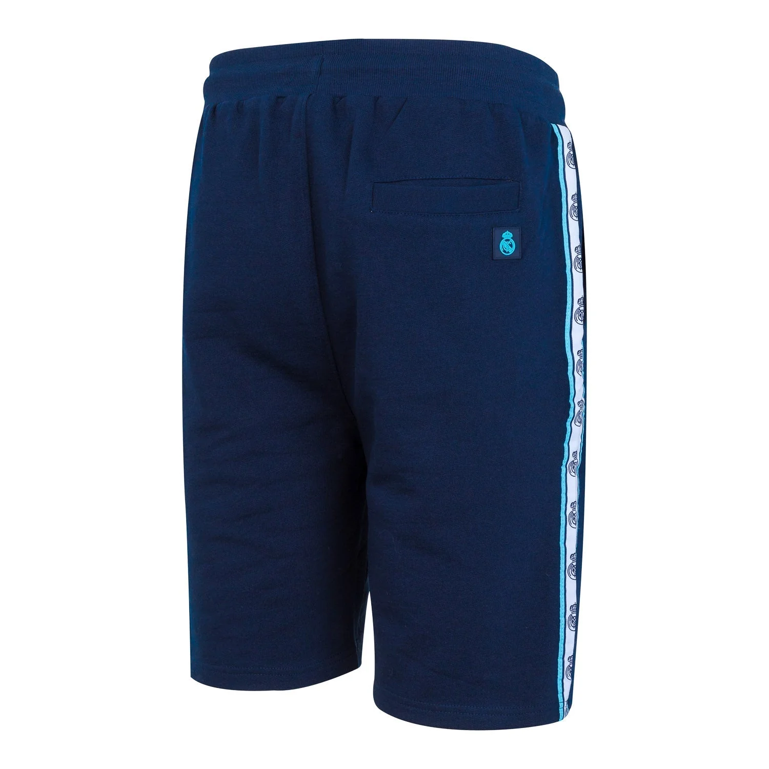 Madrid Sky Mens Tape Side Sweat Shorts Navy - Image 4