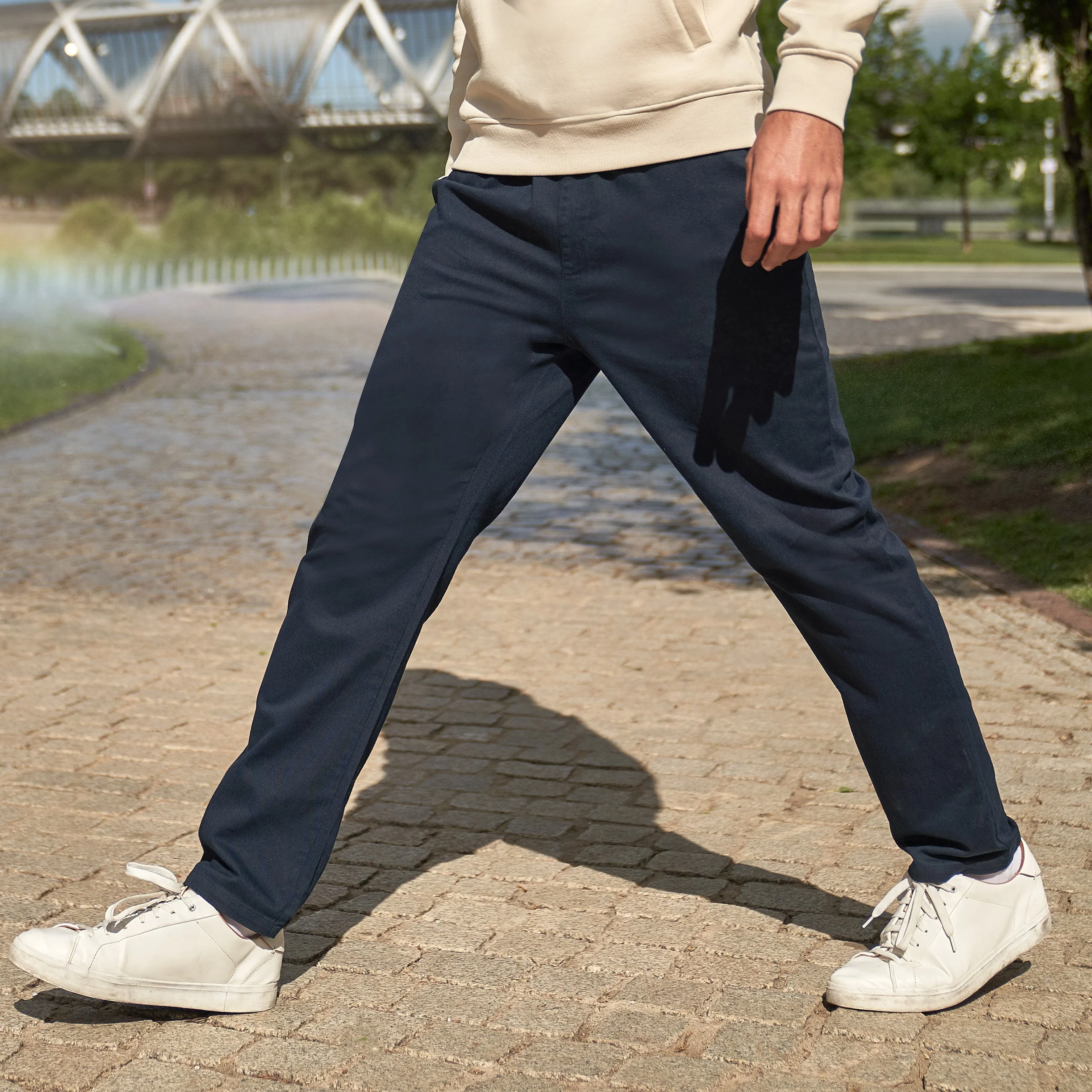 Sakura Mens Twill Trousers Navy - Image 3