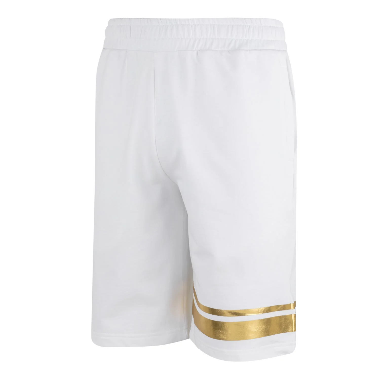 Mens White & Gold Shorts - Image 5