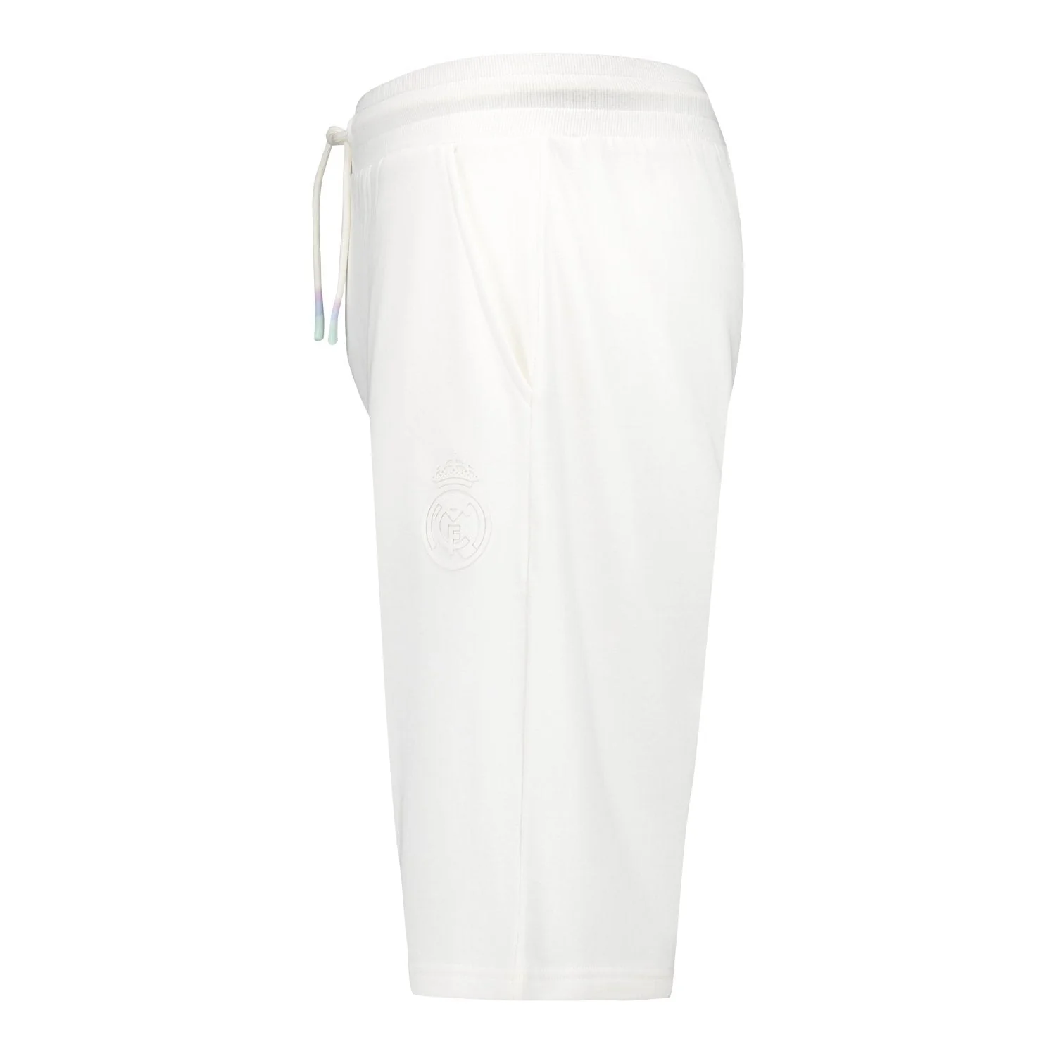 Mens Pastel Sweat Shorts White Real Madrid - Image 3