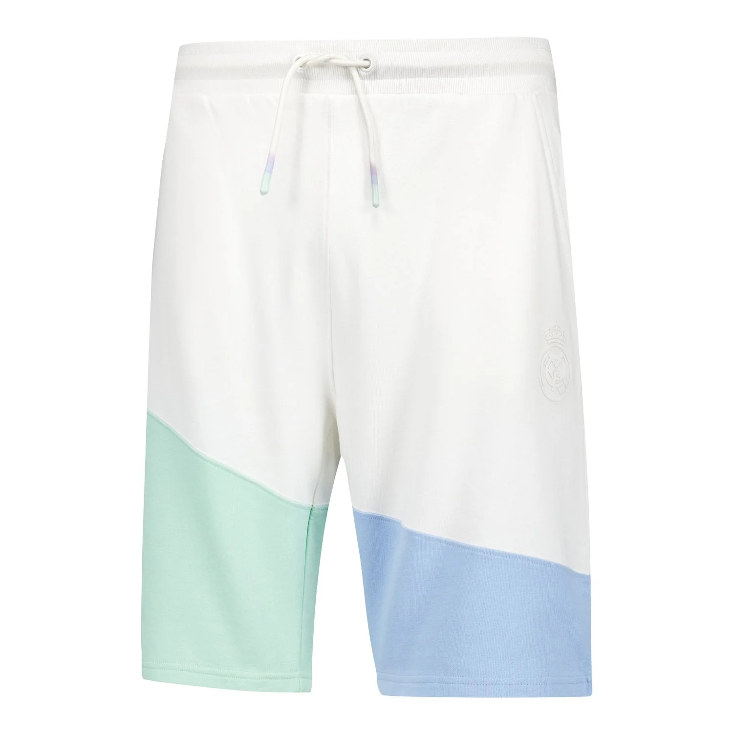 Mens Pastel Diagonal Panel Shorts Multicolor Real Madrid - Image 2