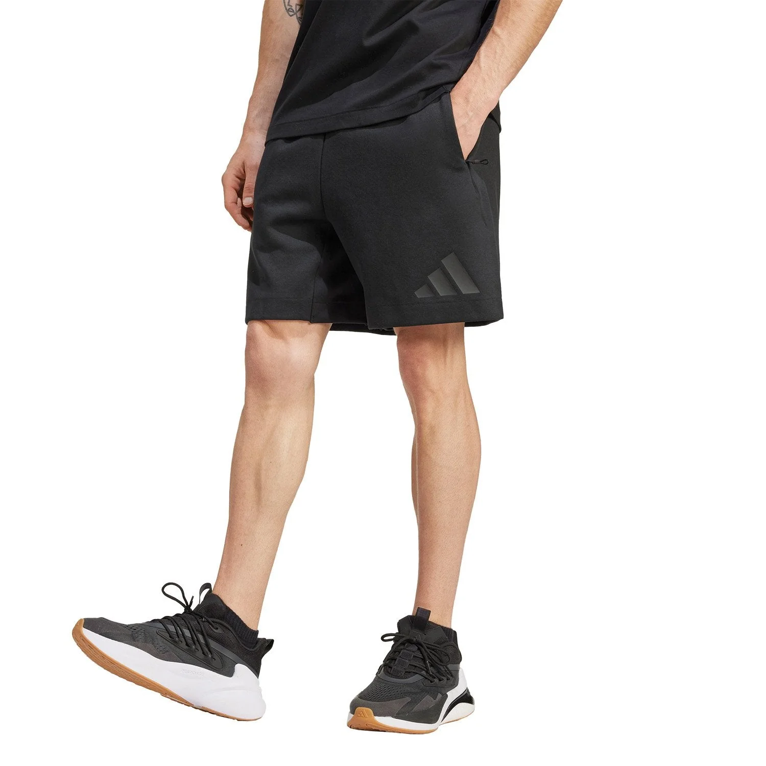 Mens adidas Real Urban Shorts Black - Image 2