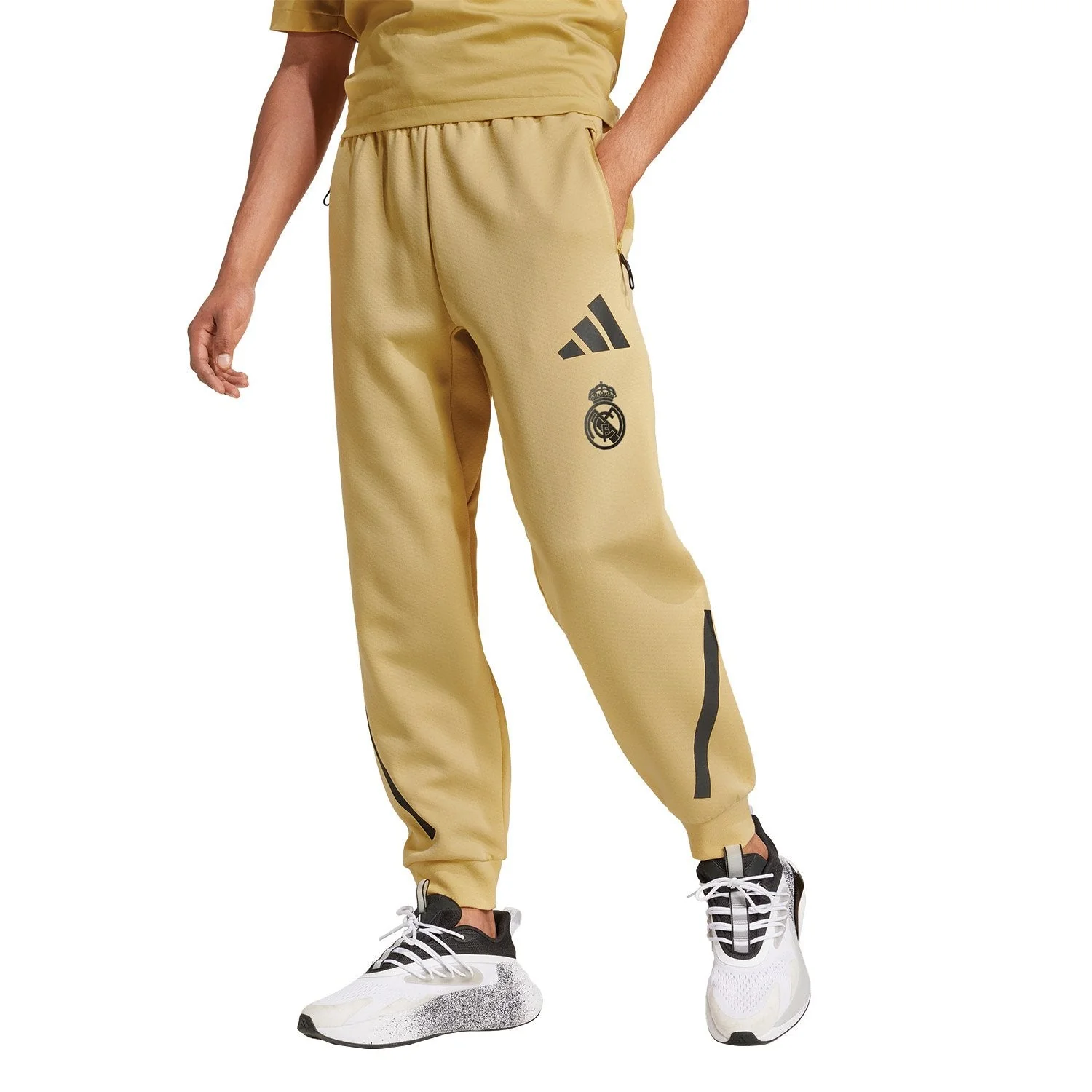 Mens adidas Real Urban Trousers Oat - Image 2