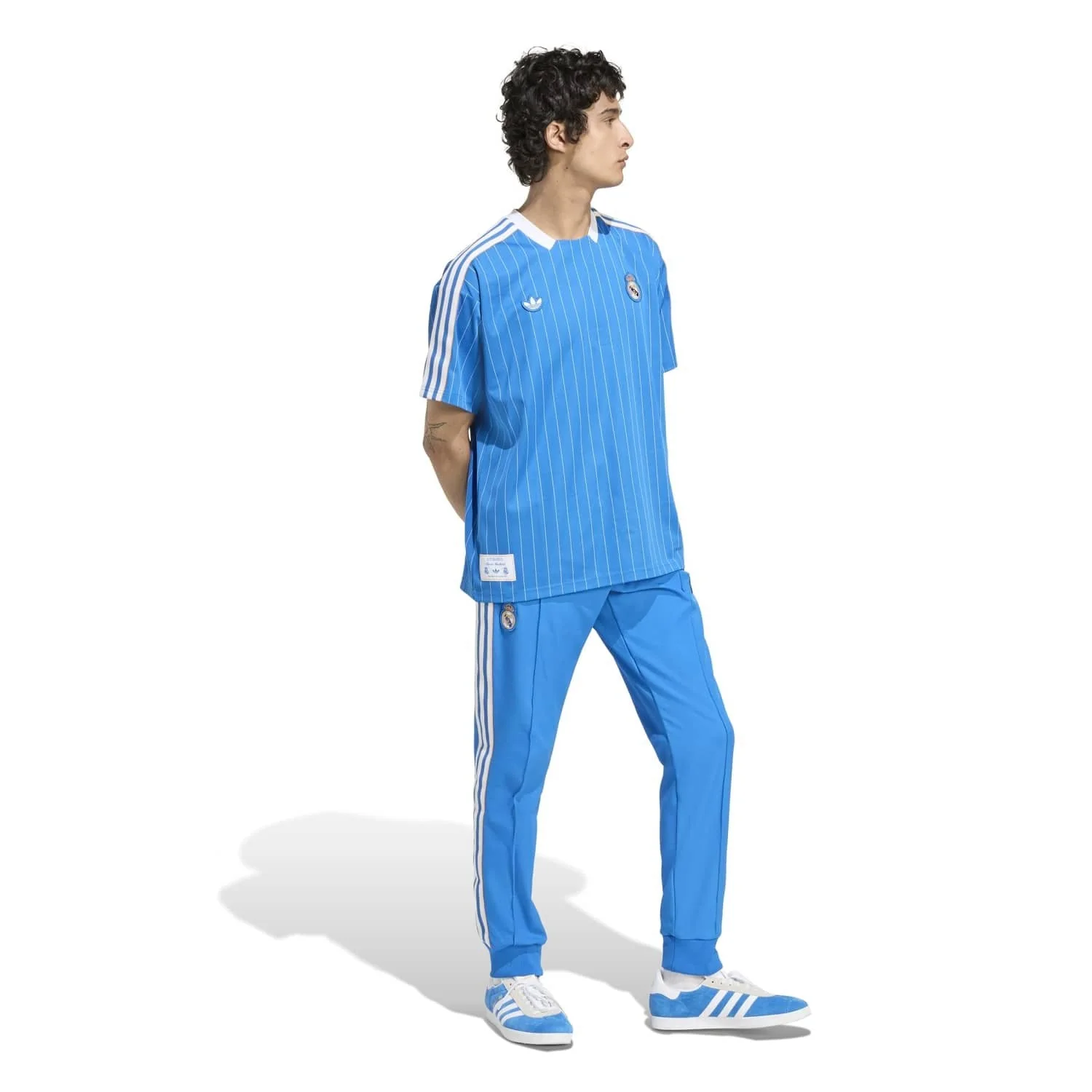 Mens adidas Originals Terrace Icons Track Trousers 25/26 Blue - Image 4