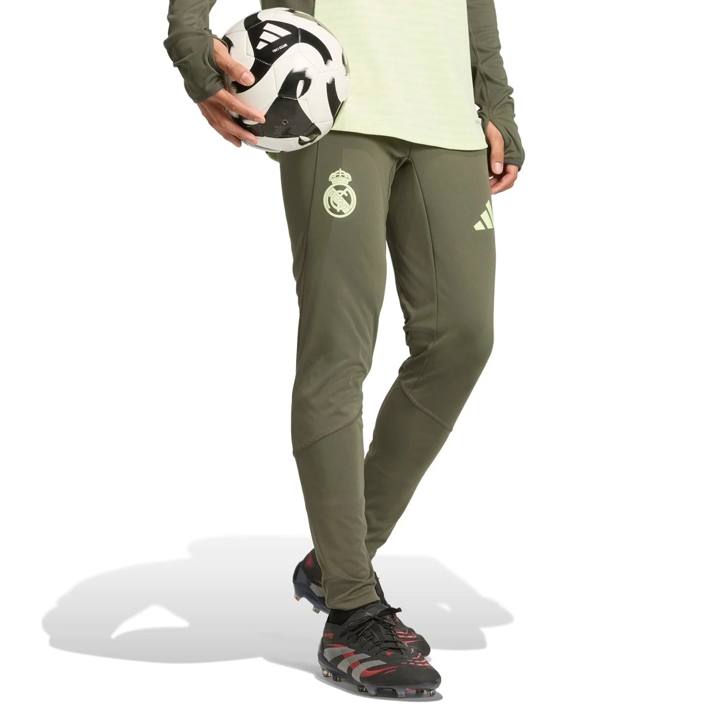 Mens adidas Pro Training Trousers 25/26 Dark Olive - Image 3