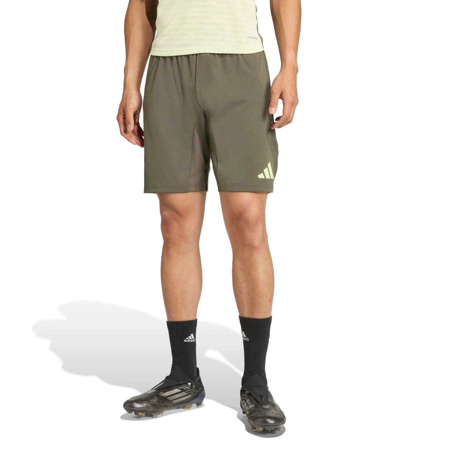 Mens adidas Pro Training Shorts 25/26 Dark Olive - Image 5