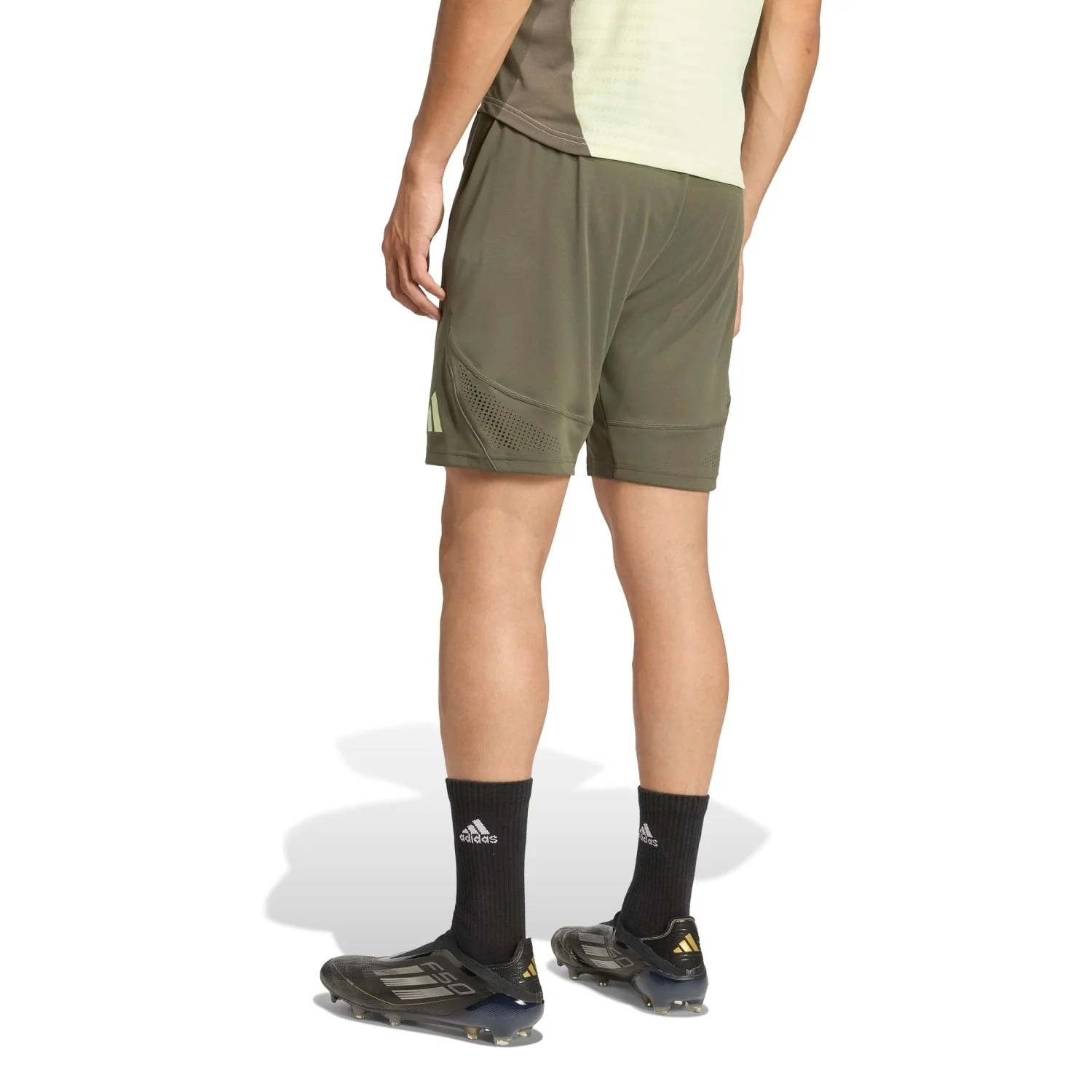 Mens adidas Pro Training Shorts 25/26 Dark Olive - Image 6