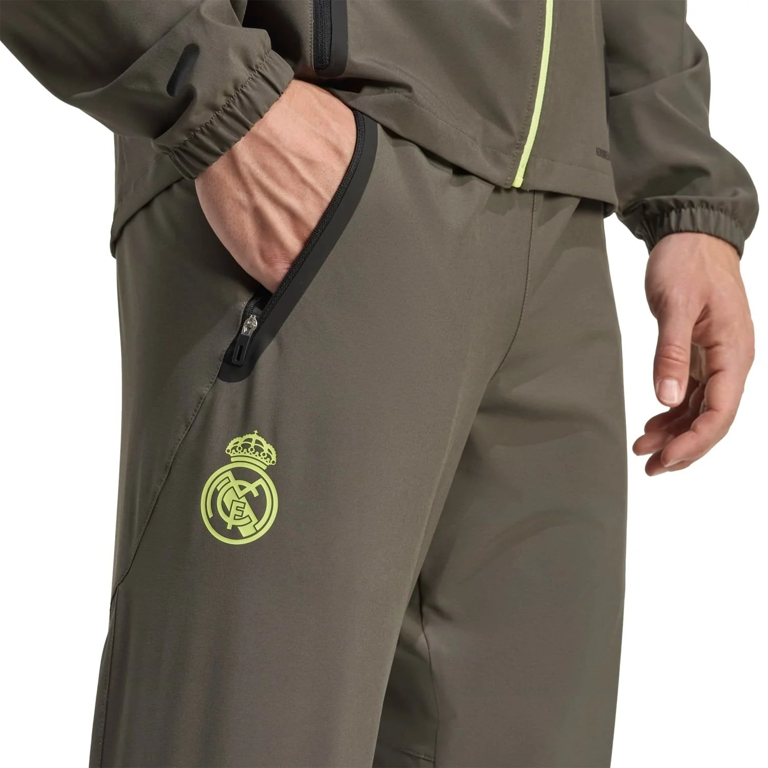 Mens Tiro Vis Tech Competition Trousers Grey/Lime Green - Image 6