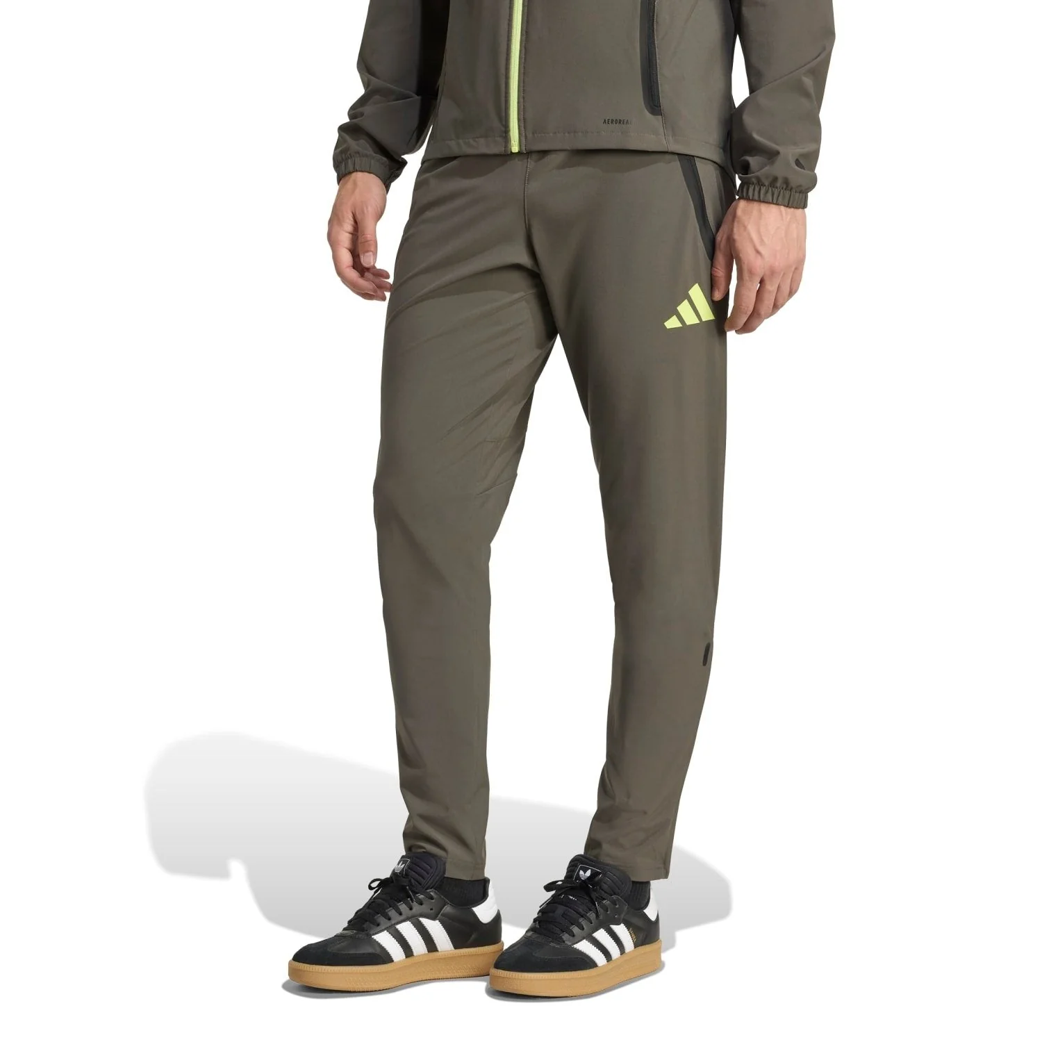 Mens Tiro Vis Tech Competition Trousers Grey/Lime Green - Image 7