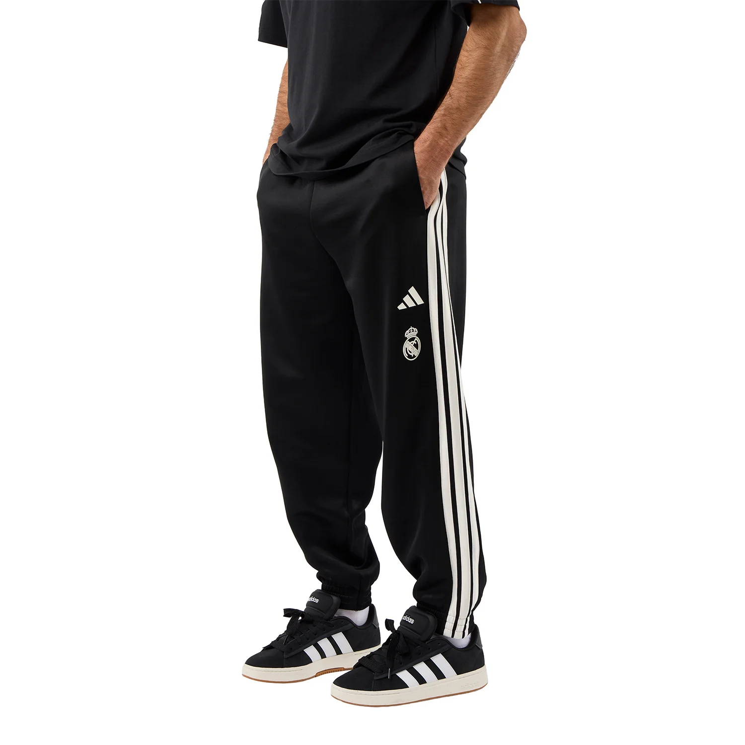 Mens adidas Stadium Tracksuit Pants Black - Image 3