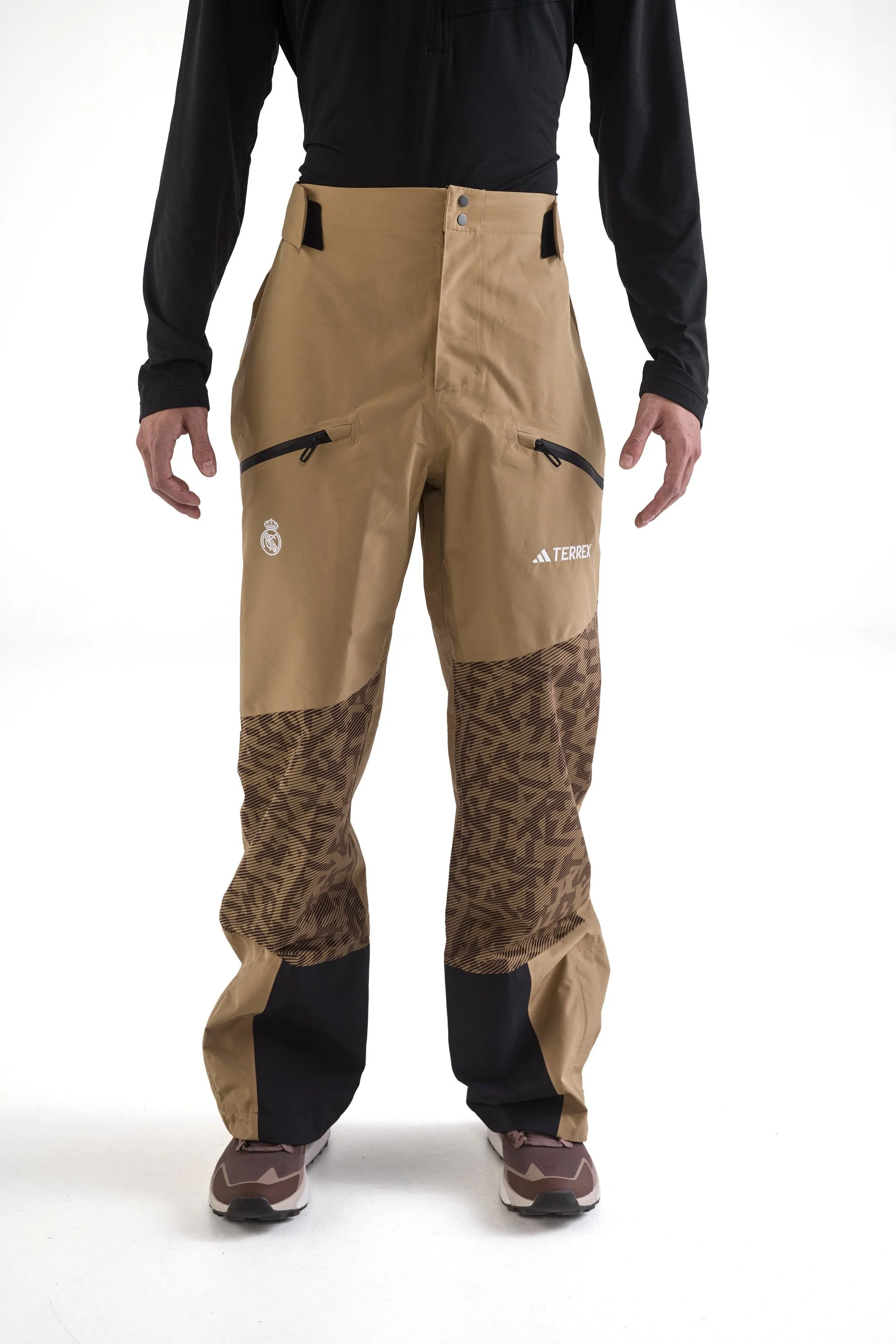 Mens adidas Terrex CLIMAPROOF+ Snow Pants Brown - Image 2