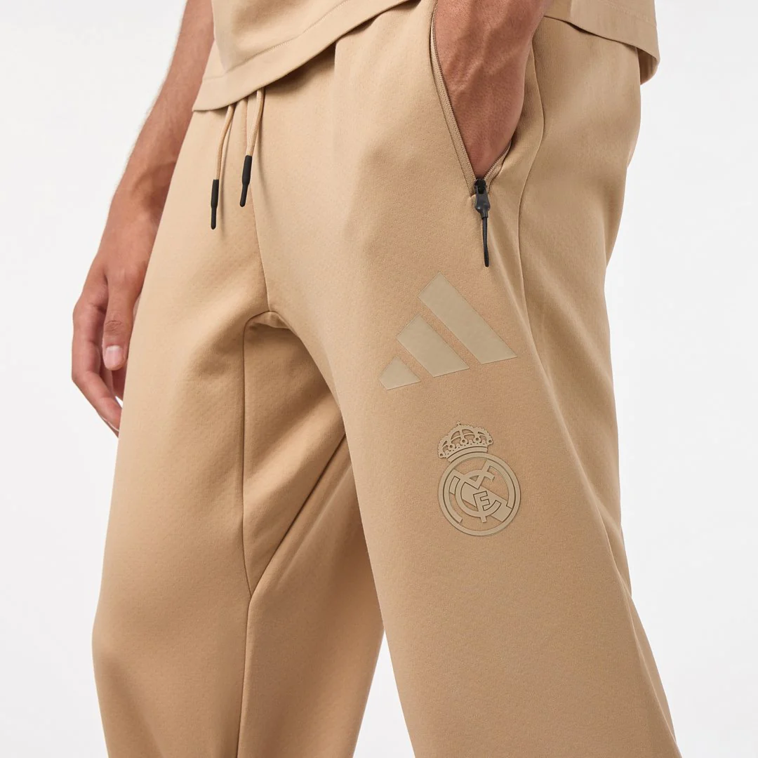 Mens Adidas Real Urban Trousers Beige - Image 4