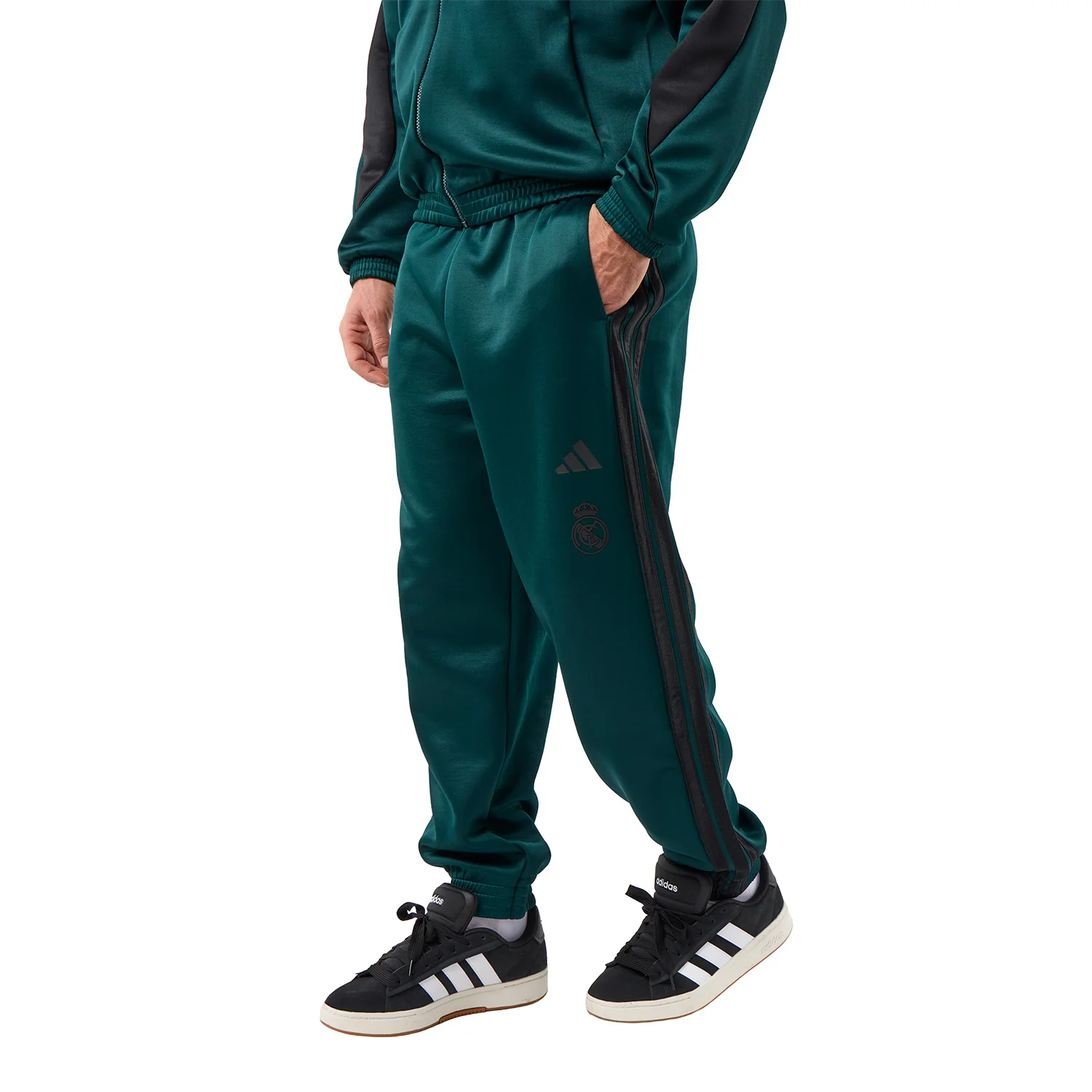 Mens adidas Stadium Tracksuit Pants Green - Image 3