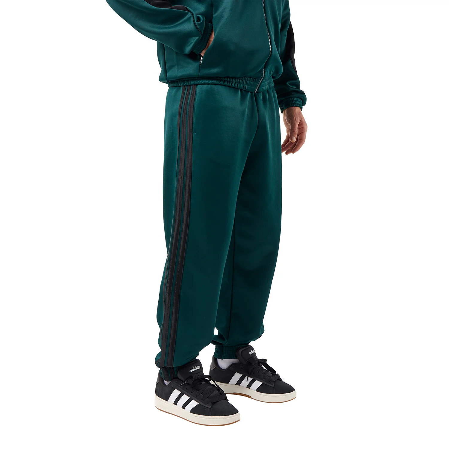 Mens adidas Stadium Tracksuit Pants Green - Image 5