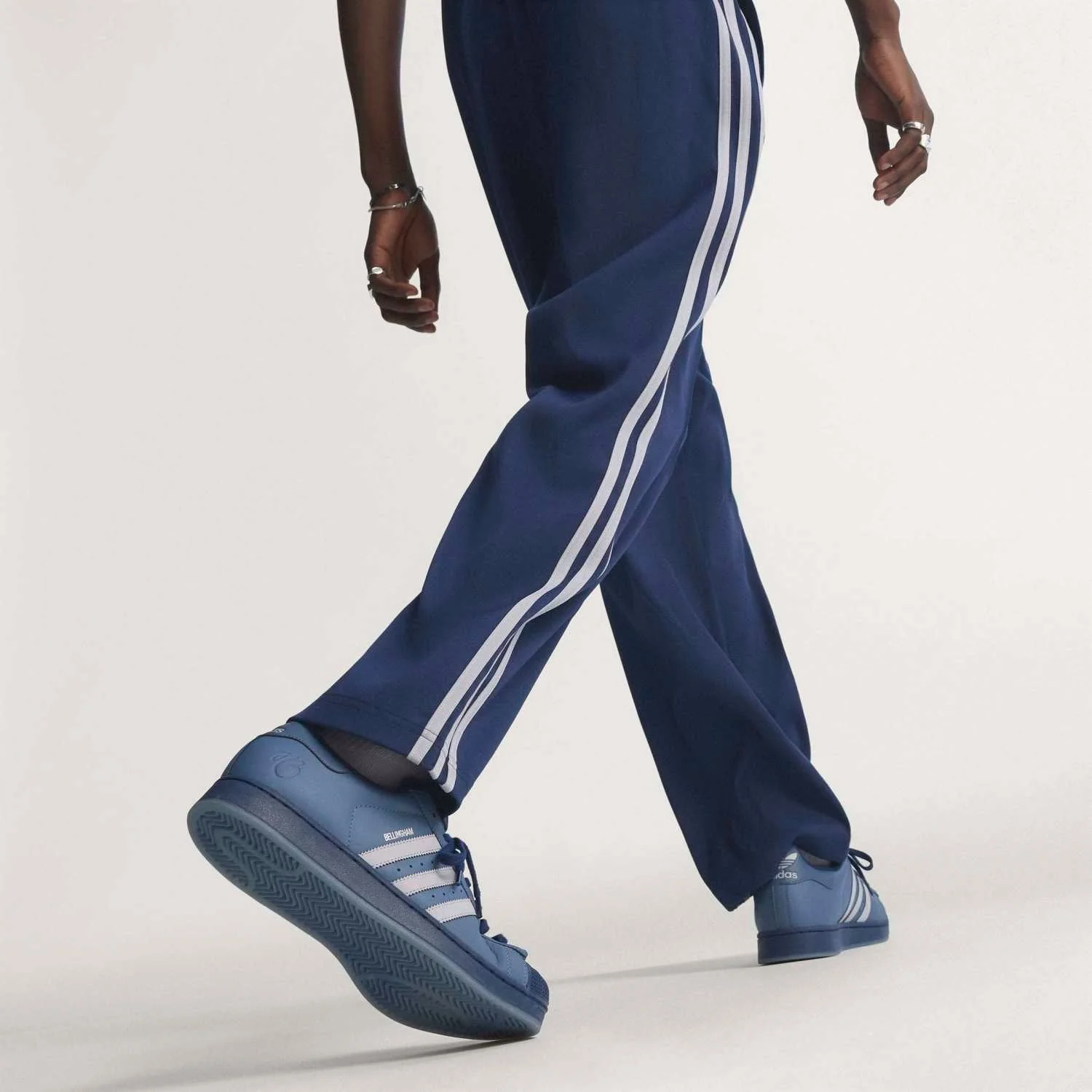 Mens adidas Trousers Jude Bellingham Navy - Image 4