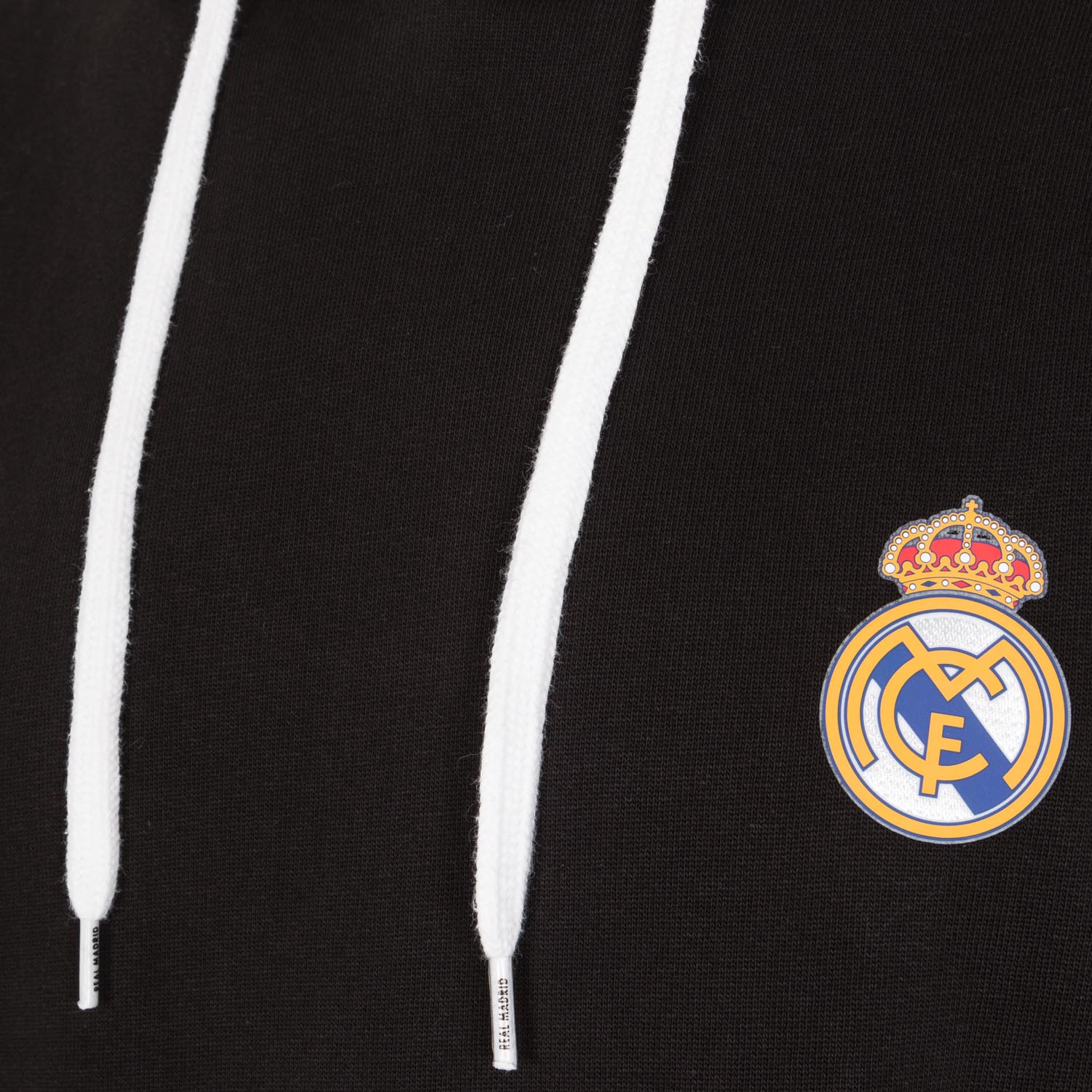 Mens Essentials Color Crest Hoody Black - Image 3