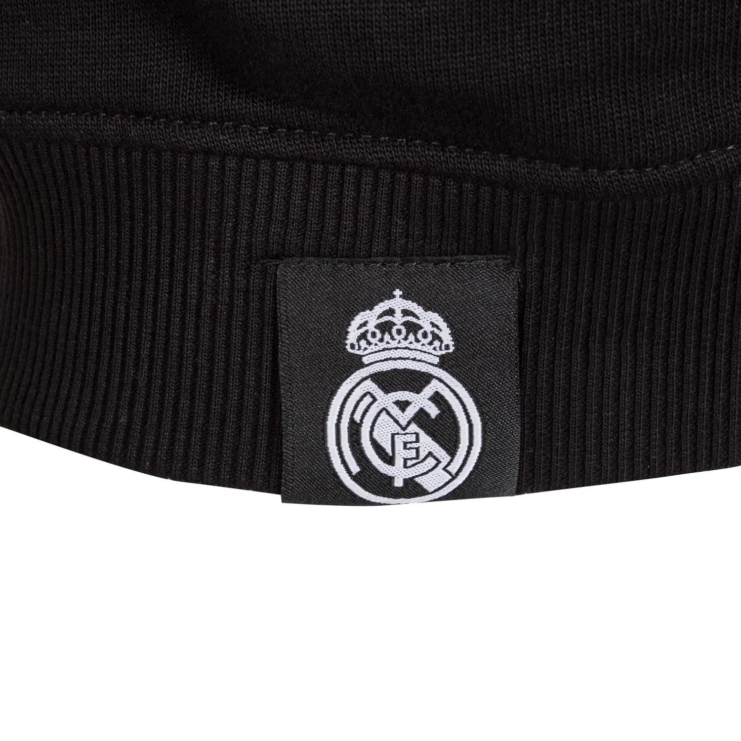 Mens Essentials Color Crest Full Zip Hoody Black - Image 3