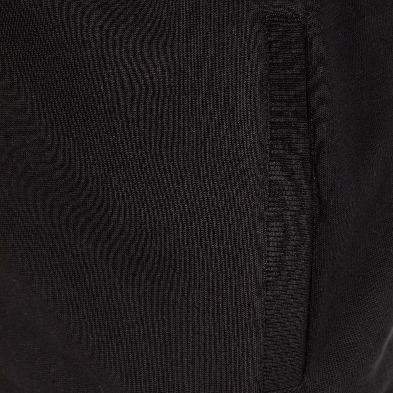 Mens Essentials Color Crest Full Zip Hoody Black - Image 5