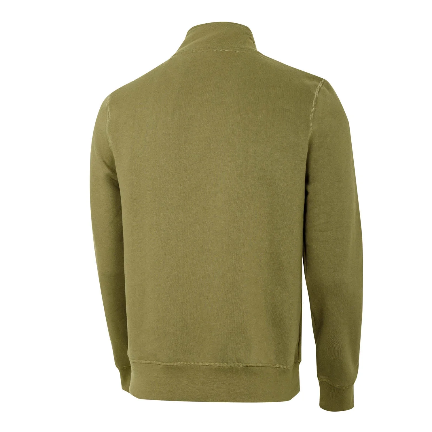 Mens 1/4 Zip Stablished Sweatshirt Brown - Image 3