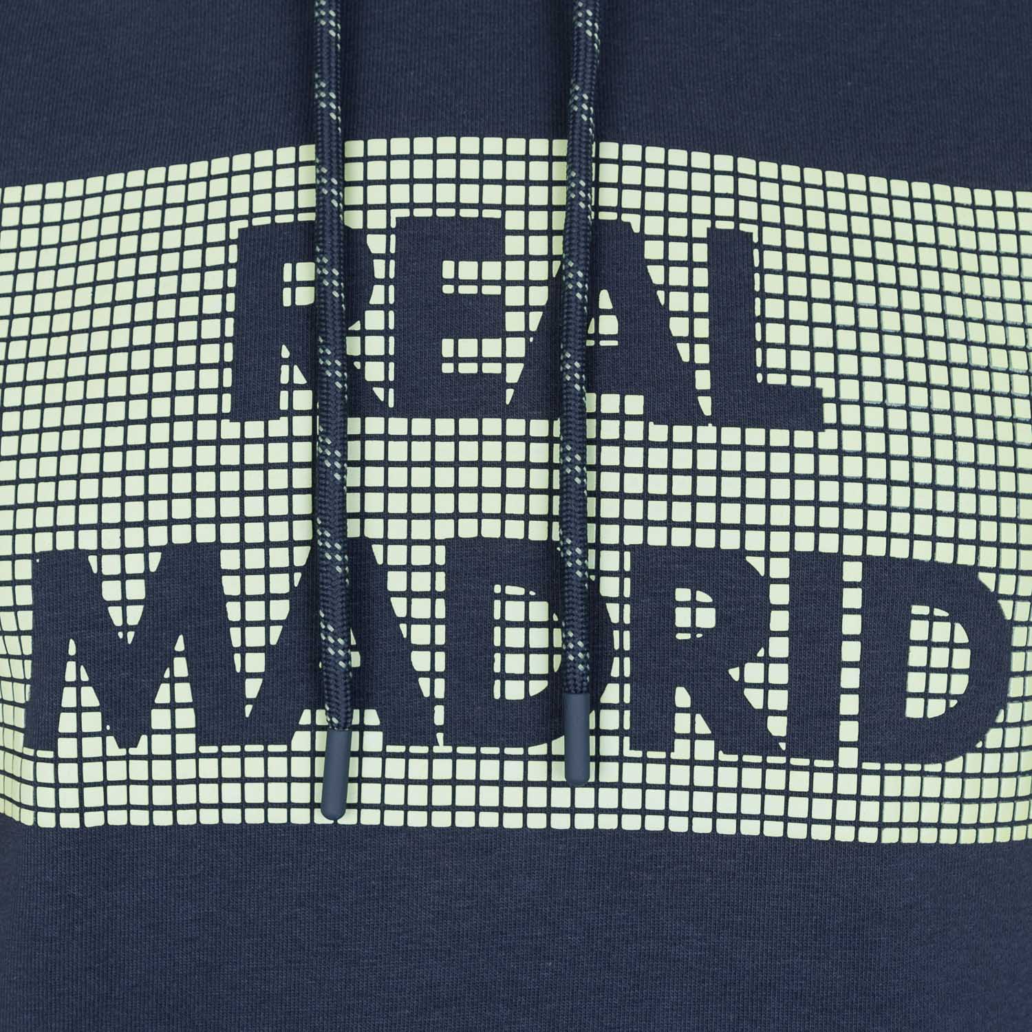 Mens Raised Rubber Text Hoody 1902 Navy Mint - Image 2