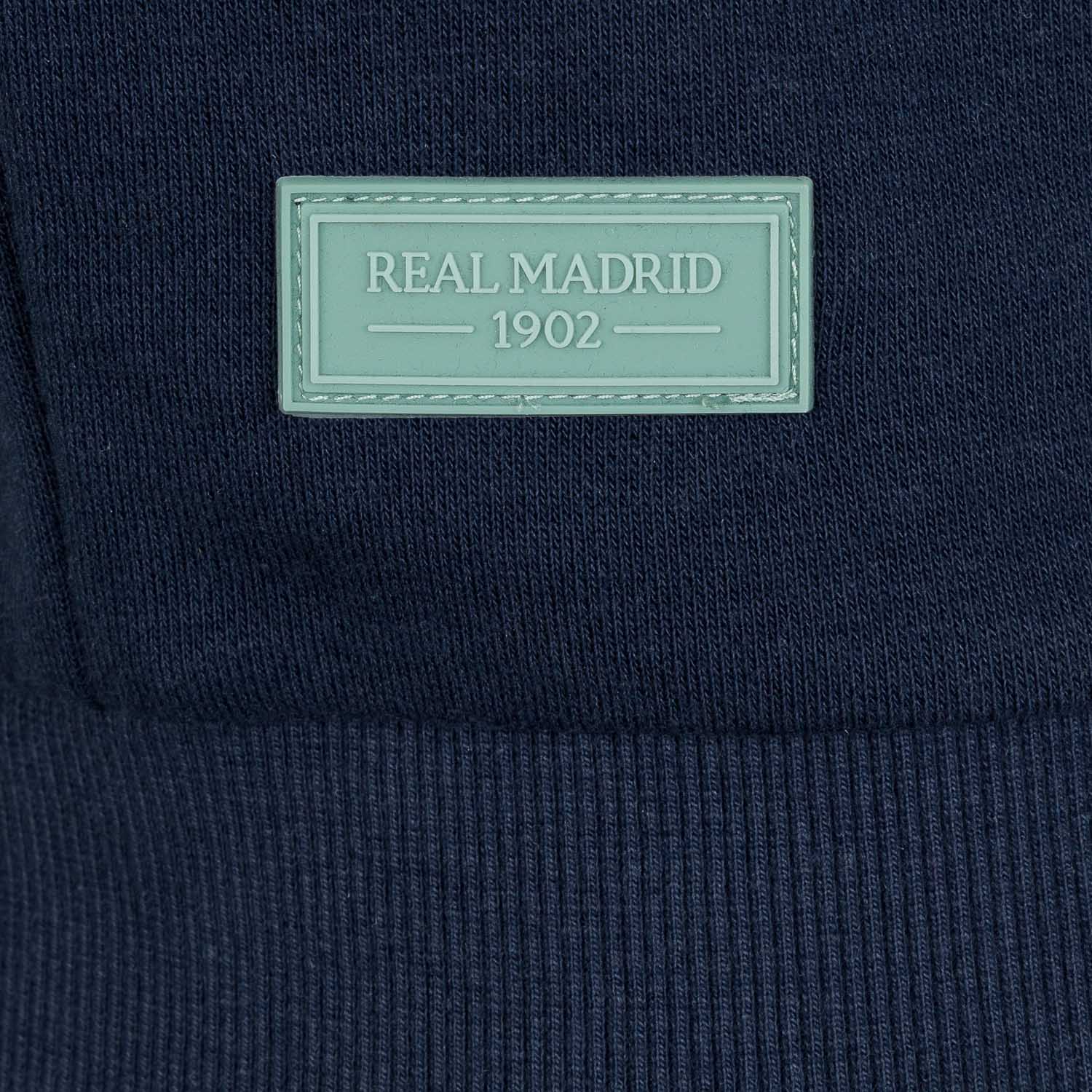 Mens Raised Rubber Crest Sweatshirt Navy Mint - Image 4