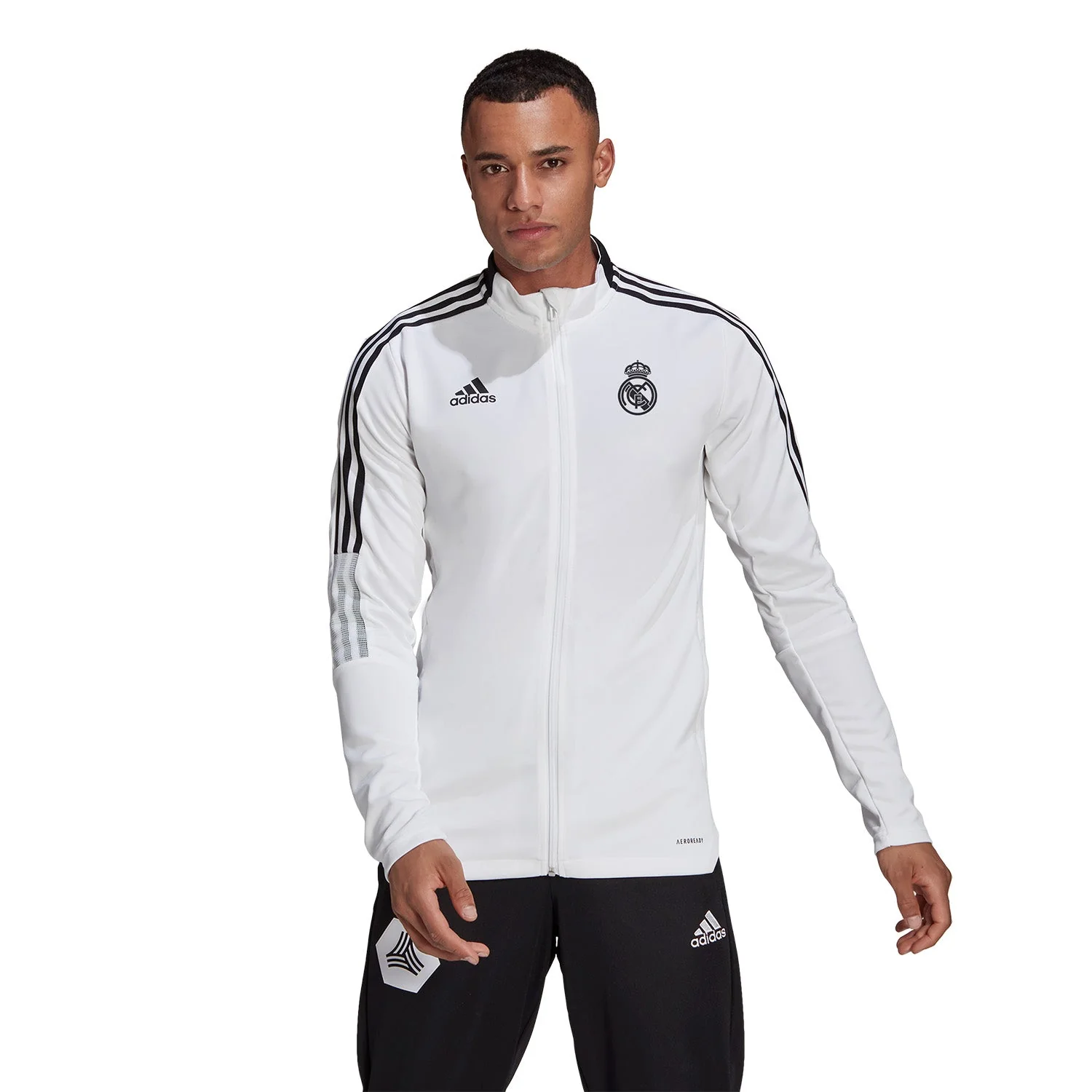 Mens adidas Training TTS Track Top White - Image 3