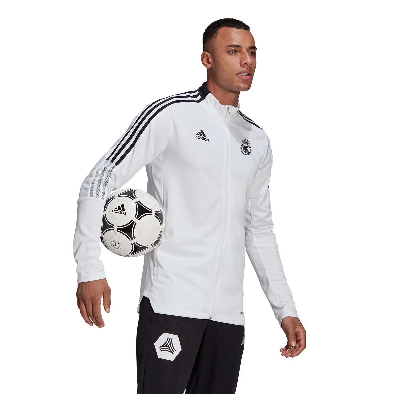 Mens adidas Training TTS Track Top White - Image 6