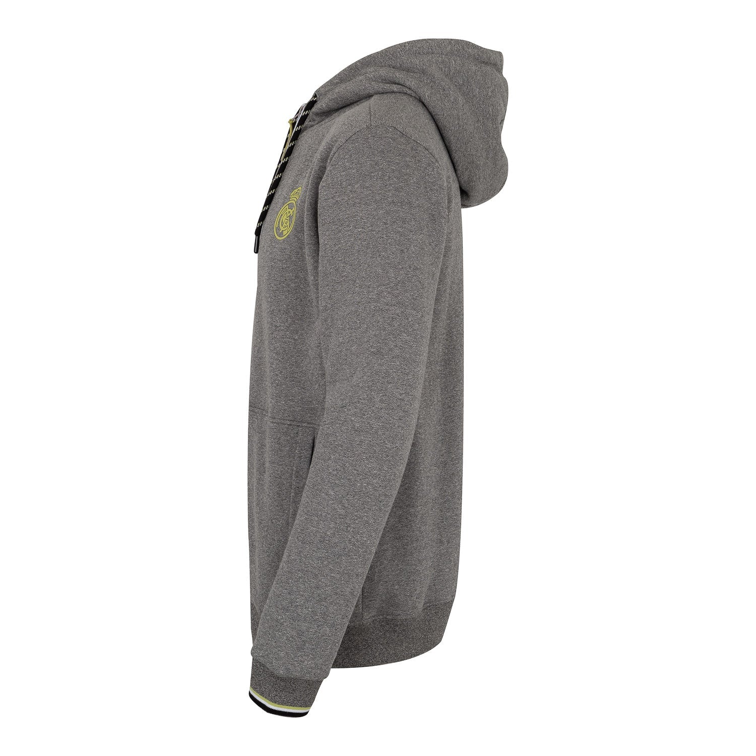 Mens Full Zip Hoody Grey/Lime - Image 2