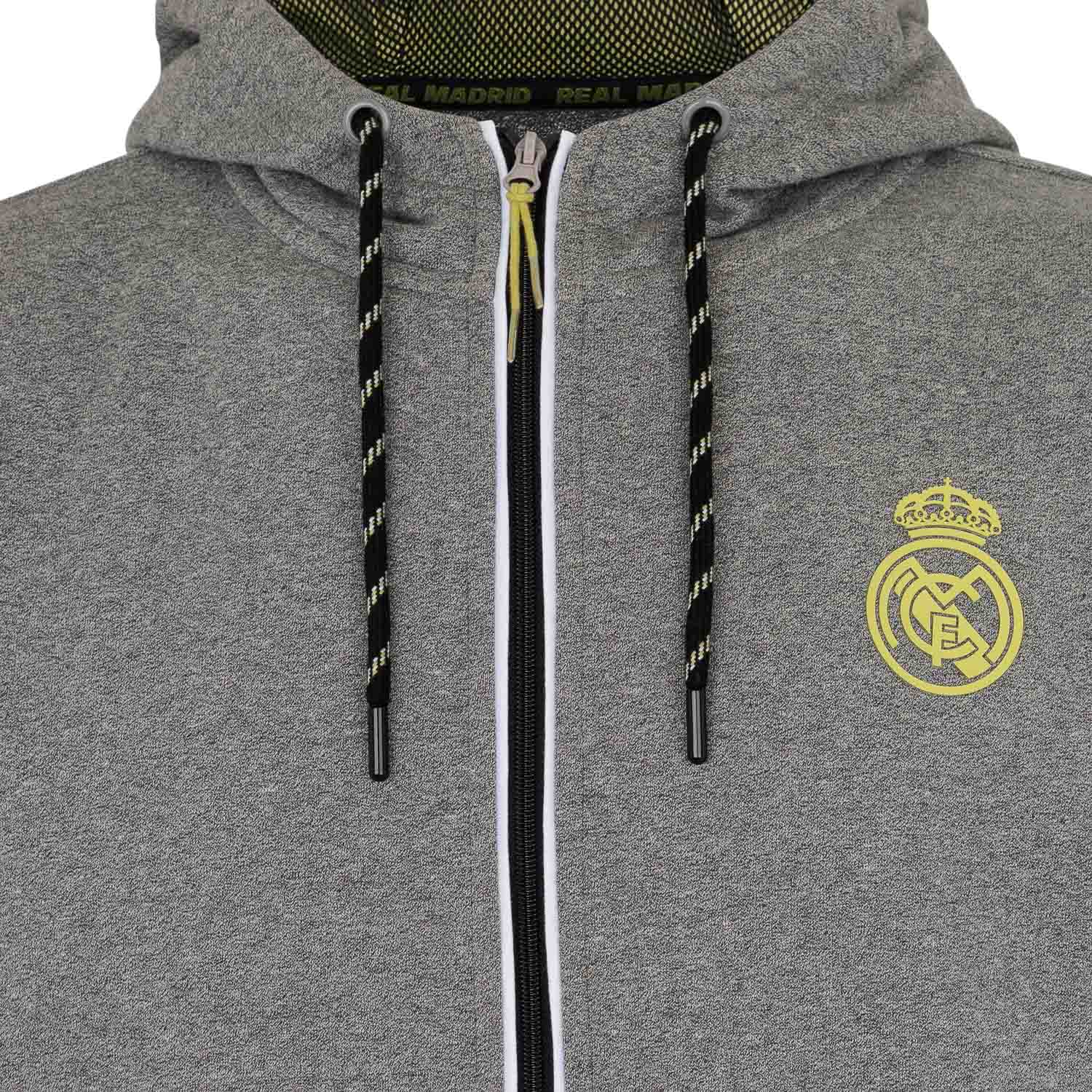 Mens Full Zip Hoody Grey/Lime - Image 3