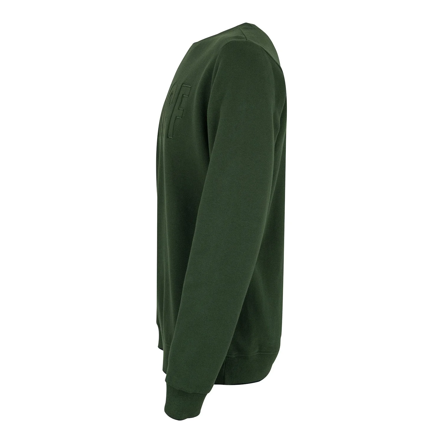 Mens Tonal Crew Sweatshirt Green - Image 3