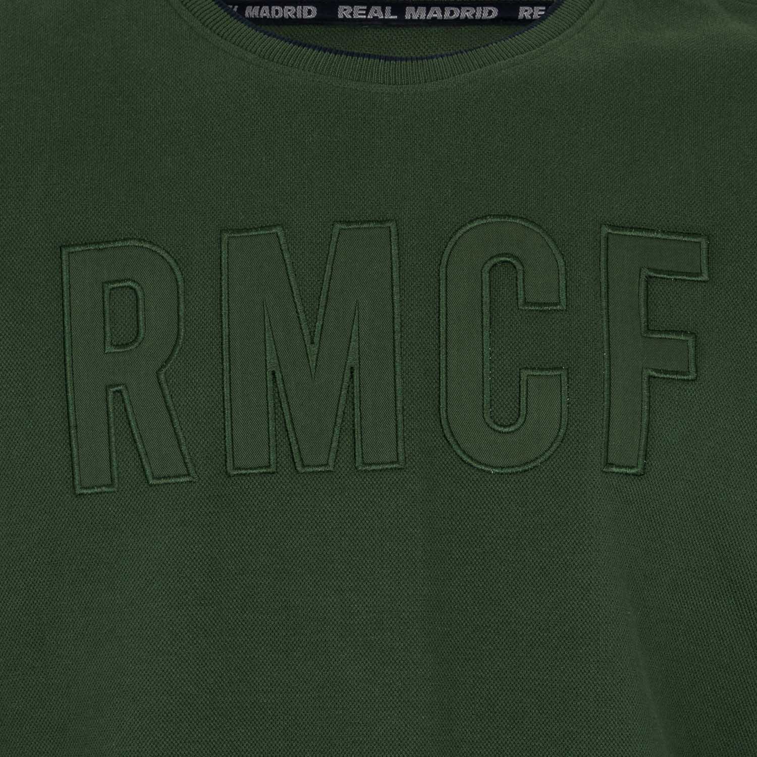 Mens Tonal Crew Sweatshirt Green - Image 4