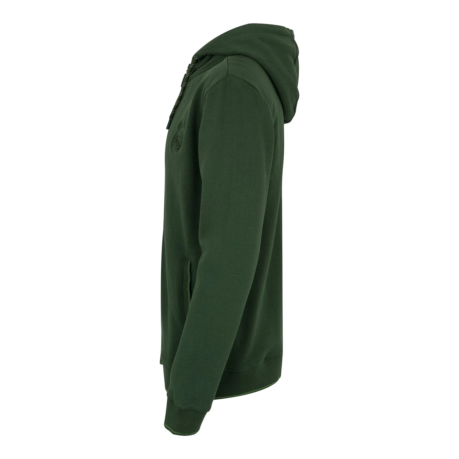Mens Tonal Full Zip Hoody Green - Image 3