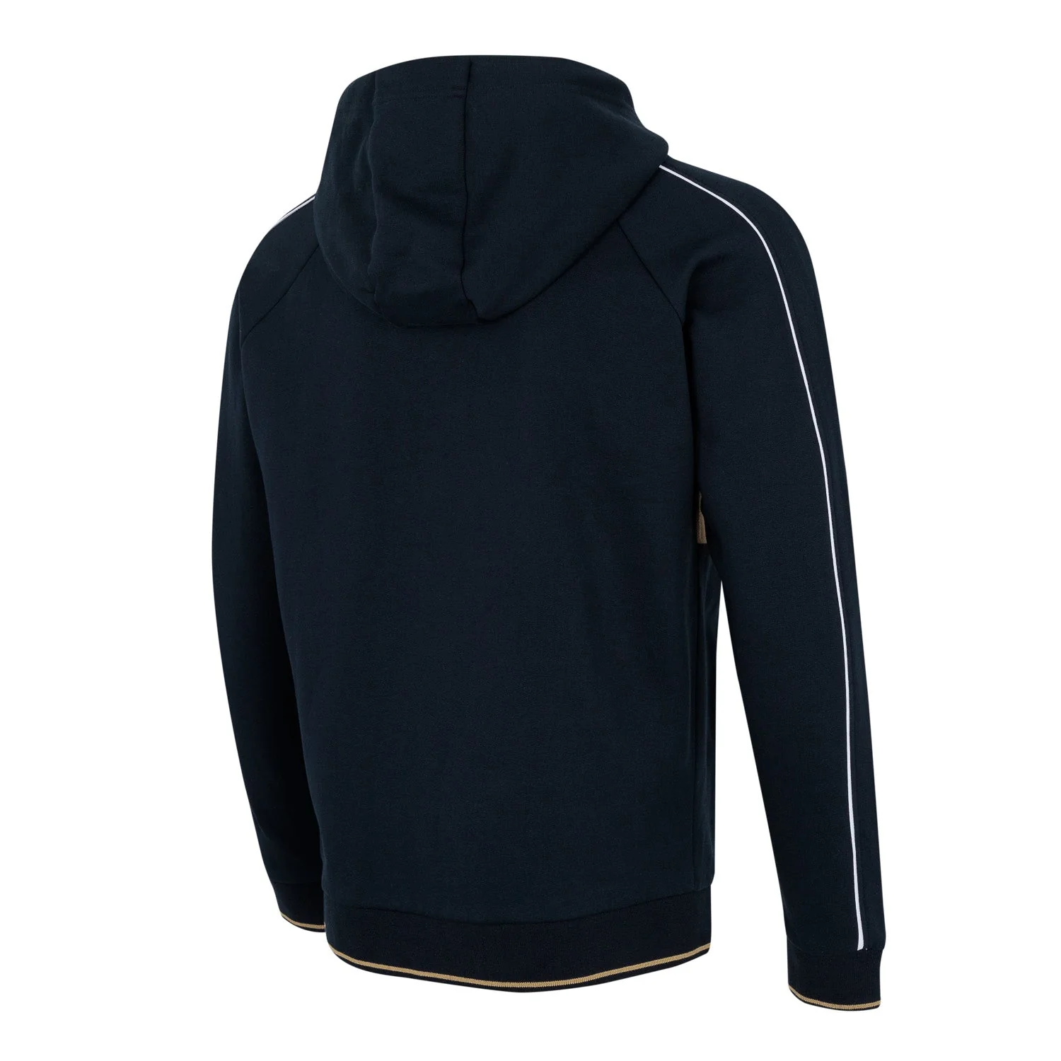 Mens Full Zip Hoody Navy/Sand - Image 4