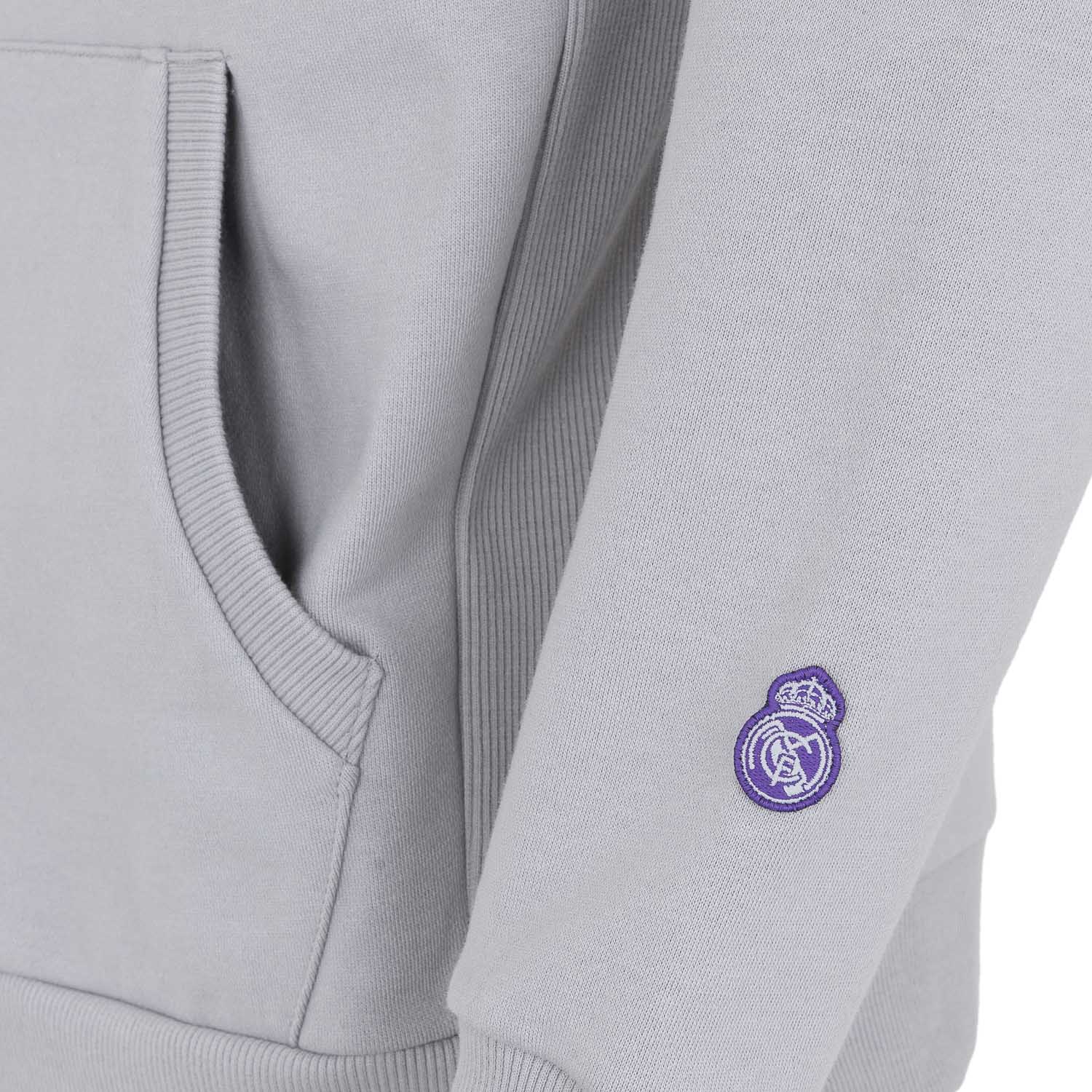 Mens Text Hoody Grey/Purple - Image 6