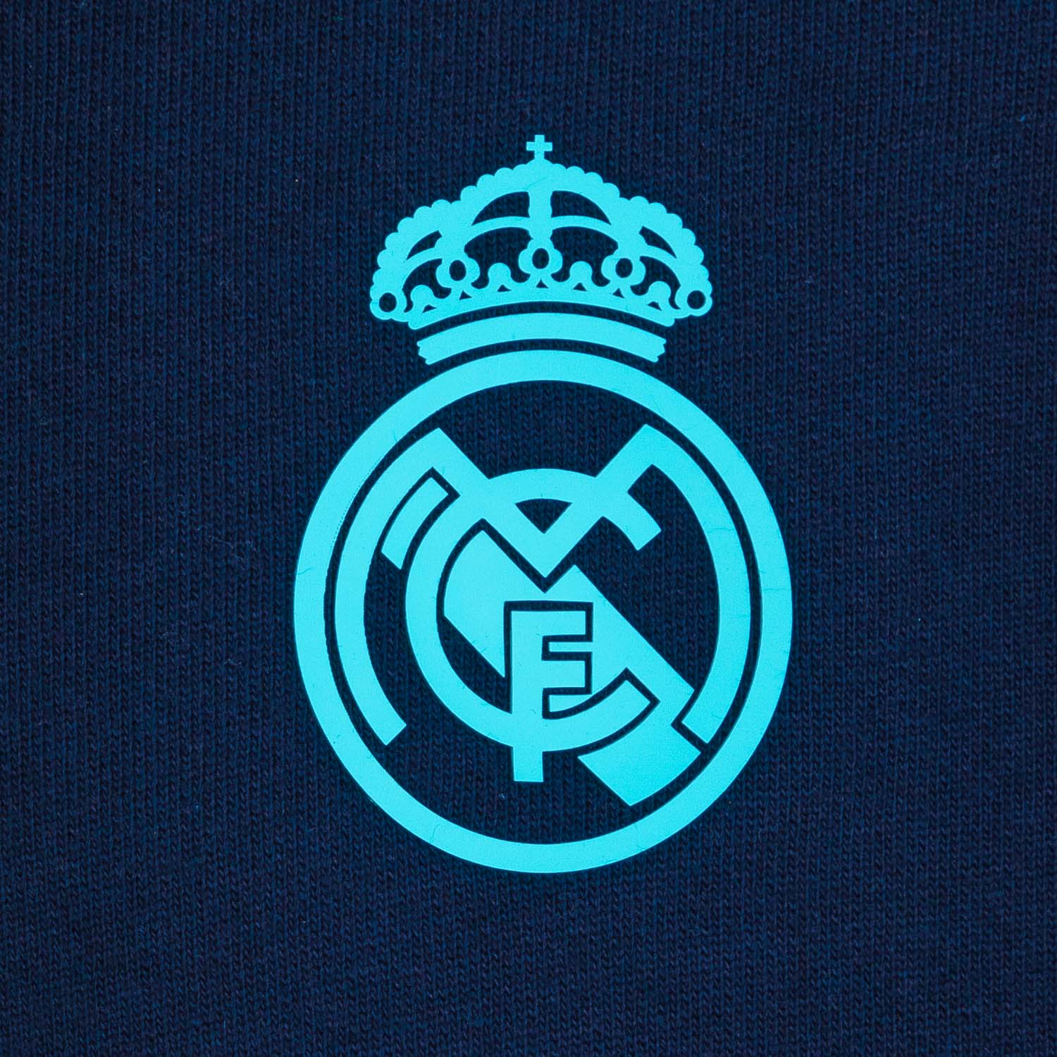 Madrid Sky Mens Panel Sleeve Zip Hoodie Navy - Image 4