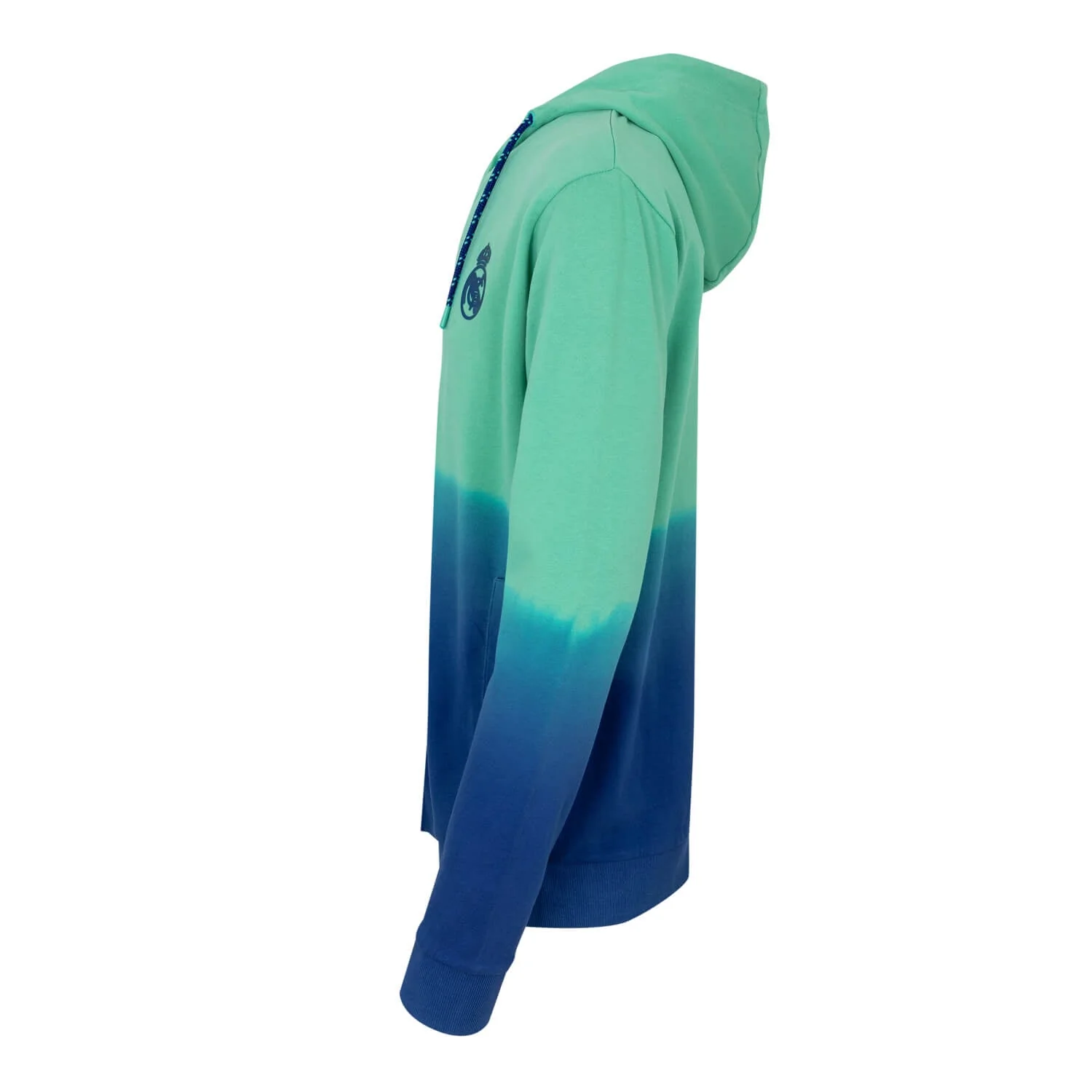 Sunset Festival Mens Dip Dye Zip Hoodie Blue - Image 3