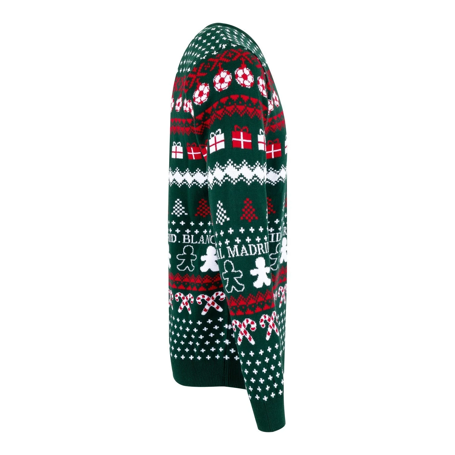 Mens Christmas Sweater Crest Green/Multicolor - Image 2