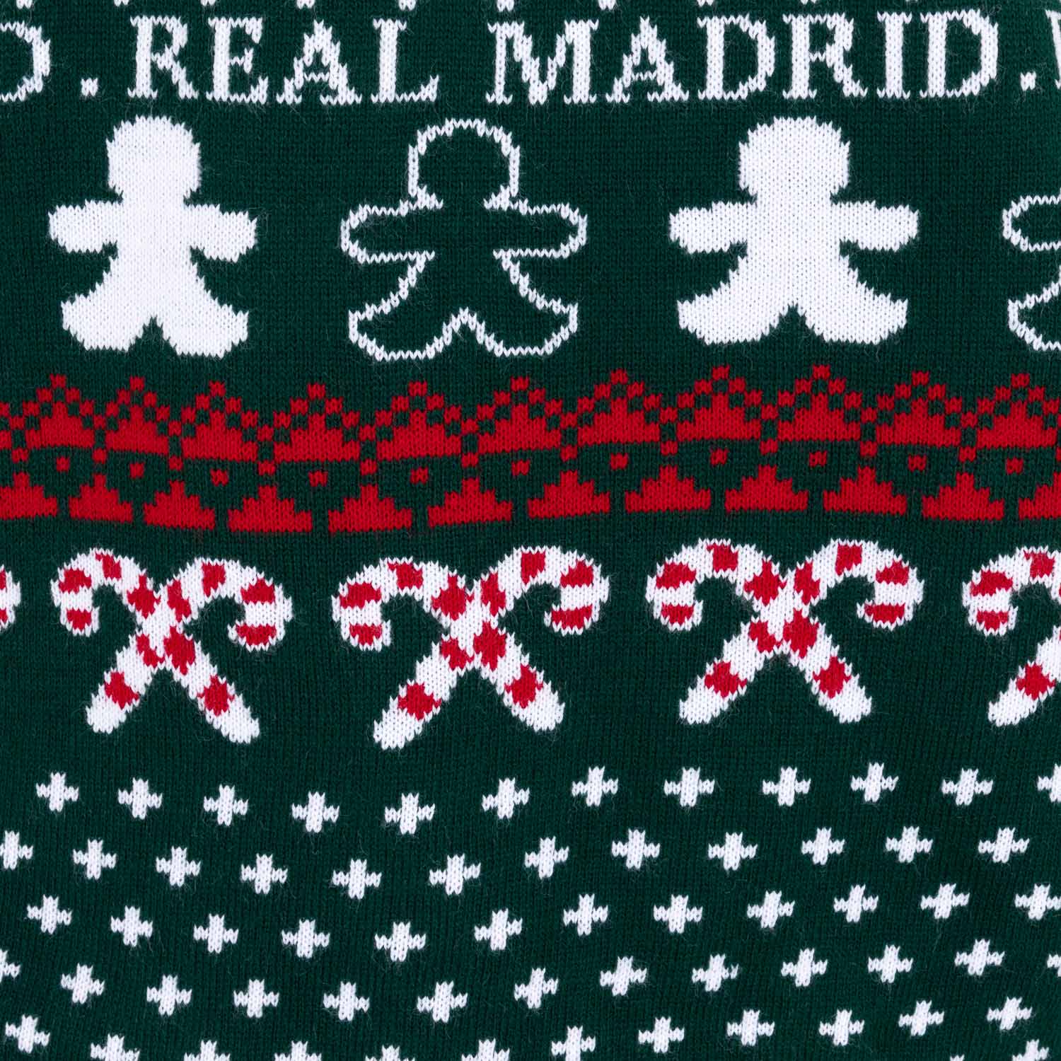 Mens Christmas Sweater Crest Green/Multicolor - Image 4