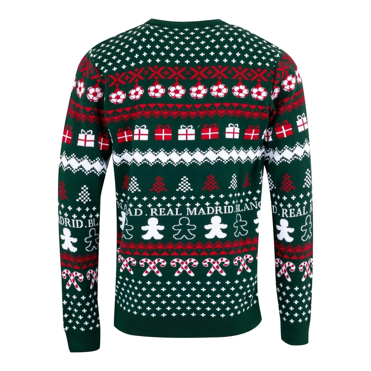 Mens Christmas Sweater Crest Green/Multicolor - Image 6